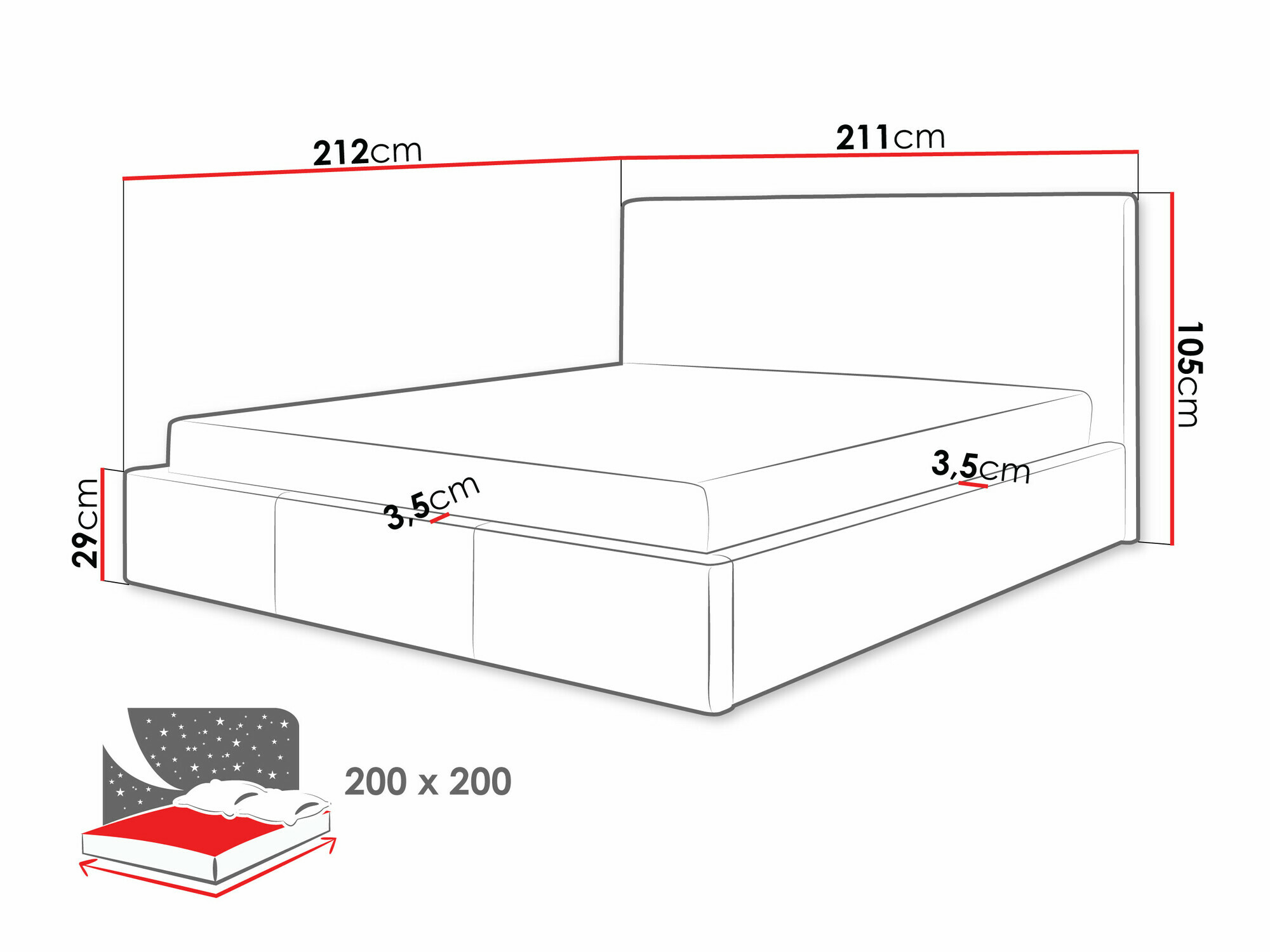 Krevet ComfiDream 125 (Inari 96)