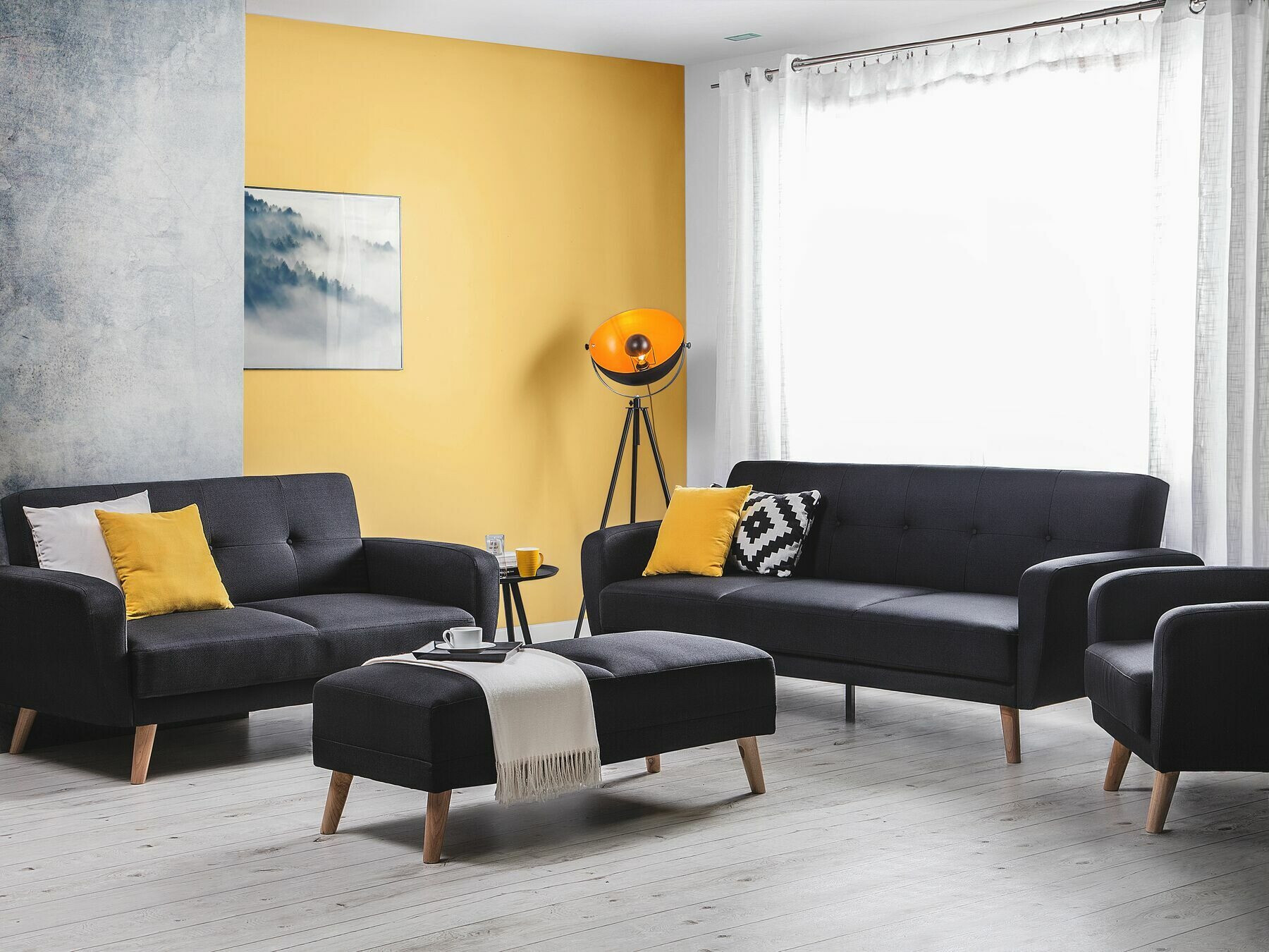 Tapacirana klupa Etlivi 100 (Crno)