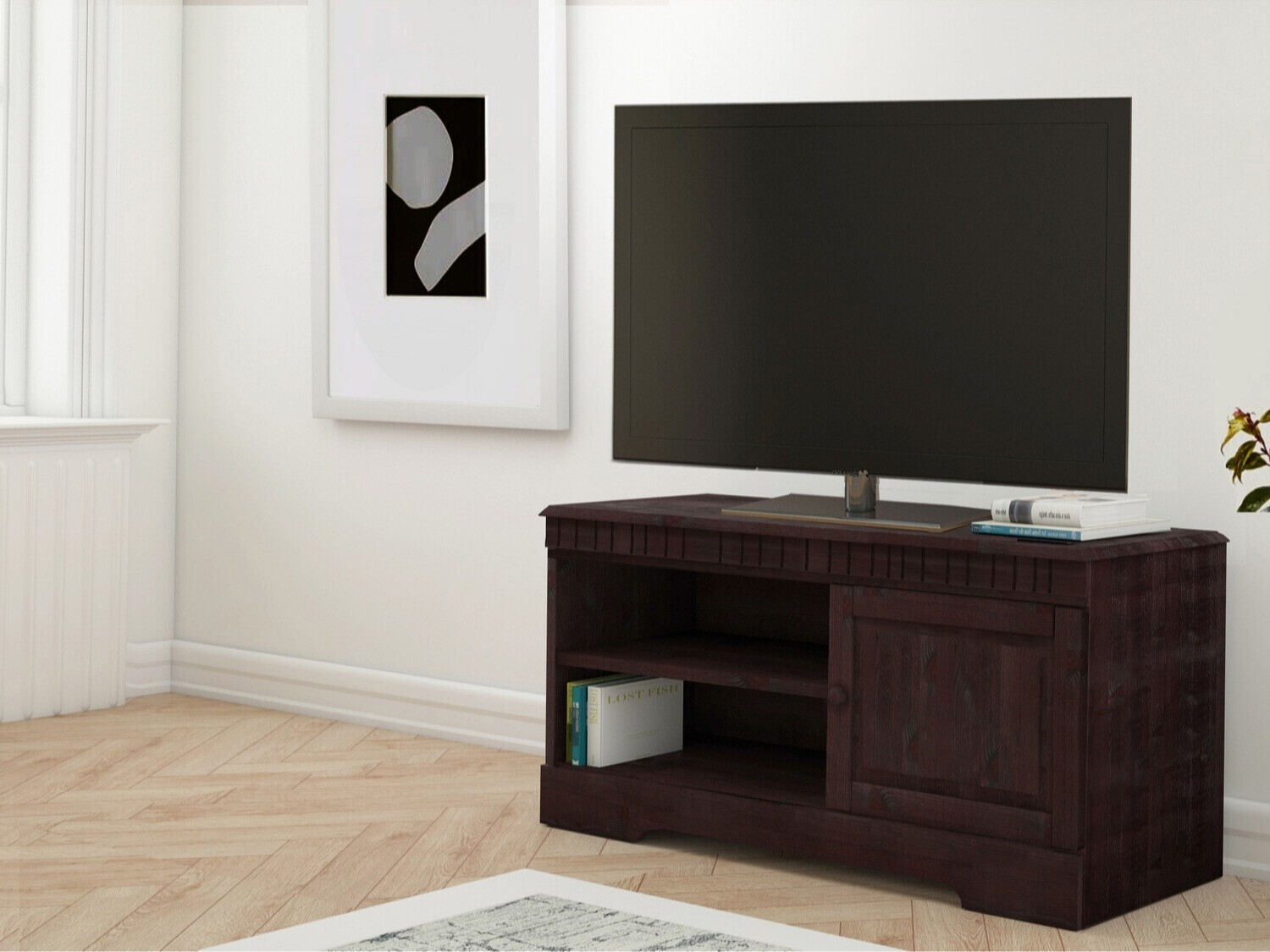 TV komoda Elbelba 102 (Tamno smeđa)