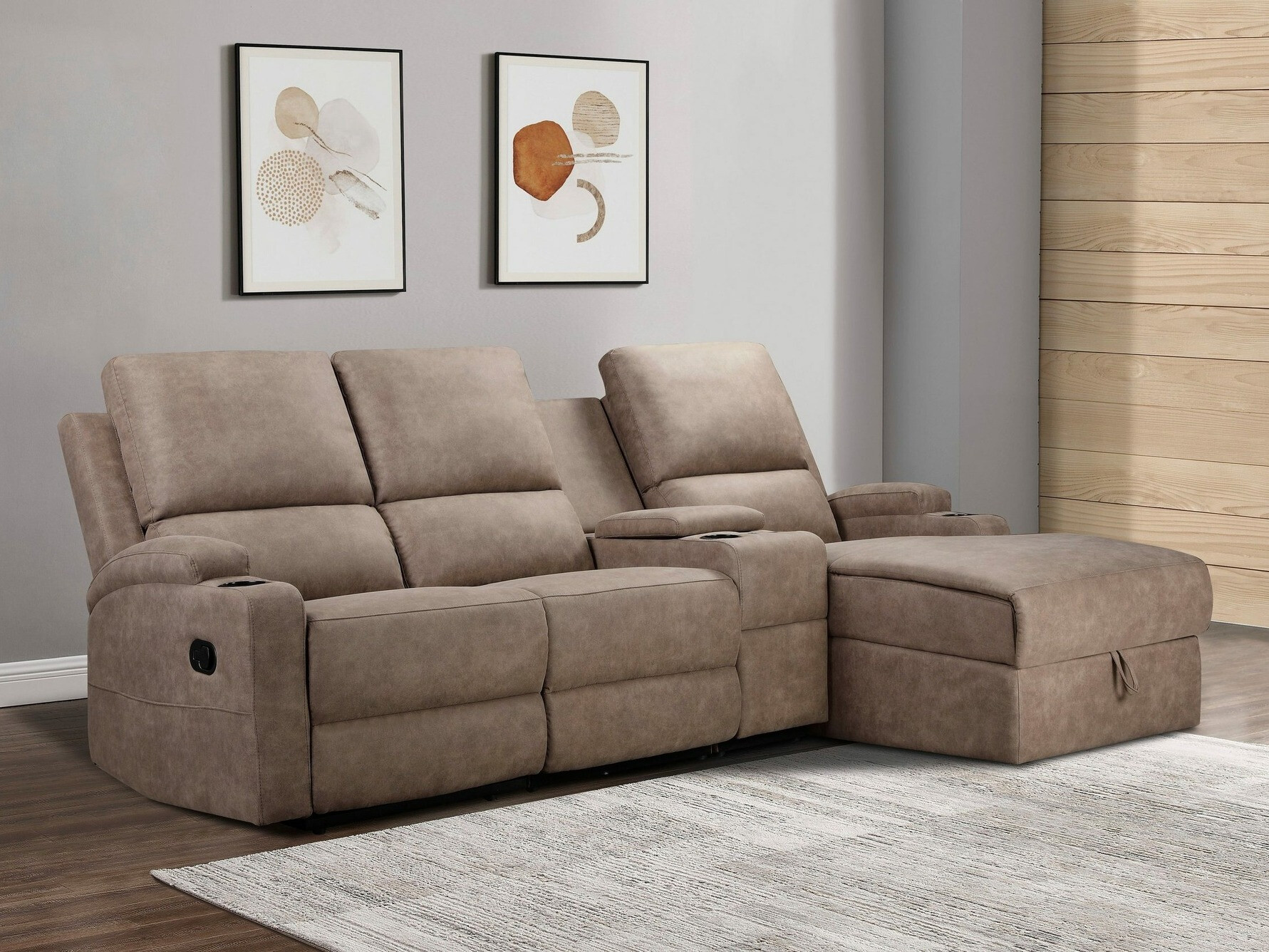 Ugaona relaks garnitura Denton 1368 (Taupe)