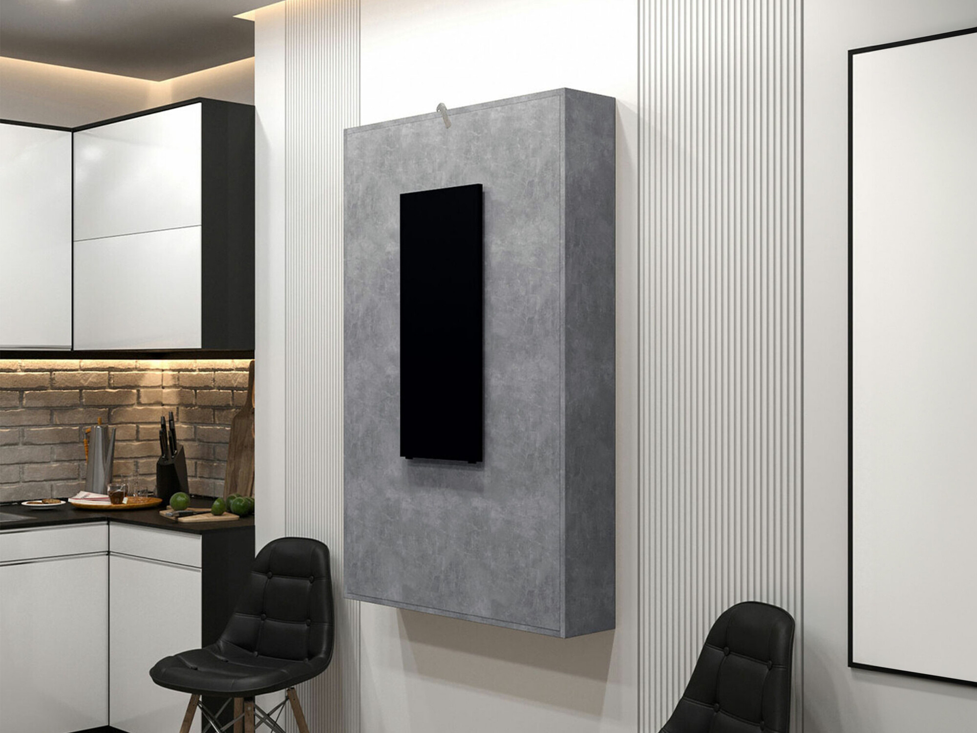 Sklopivi sto Hartford 428 (Crno + Beton)