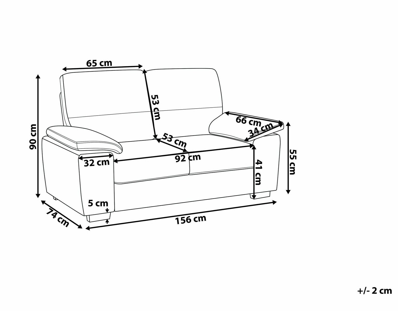 Sofa Berwyn 1325 (Svetlo smeđa)