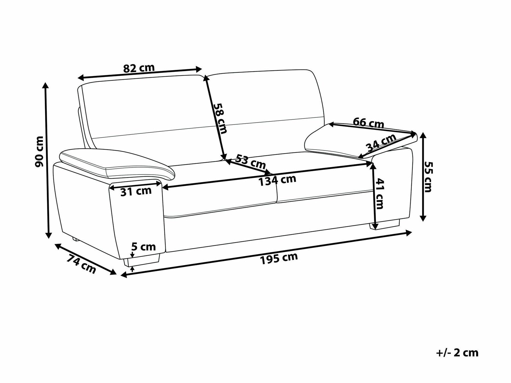 Sofa Berwyn 1327 (Bež)