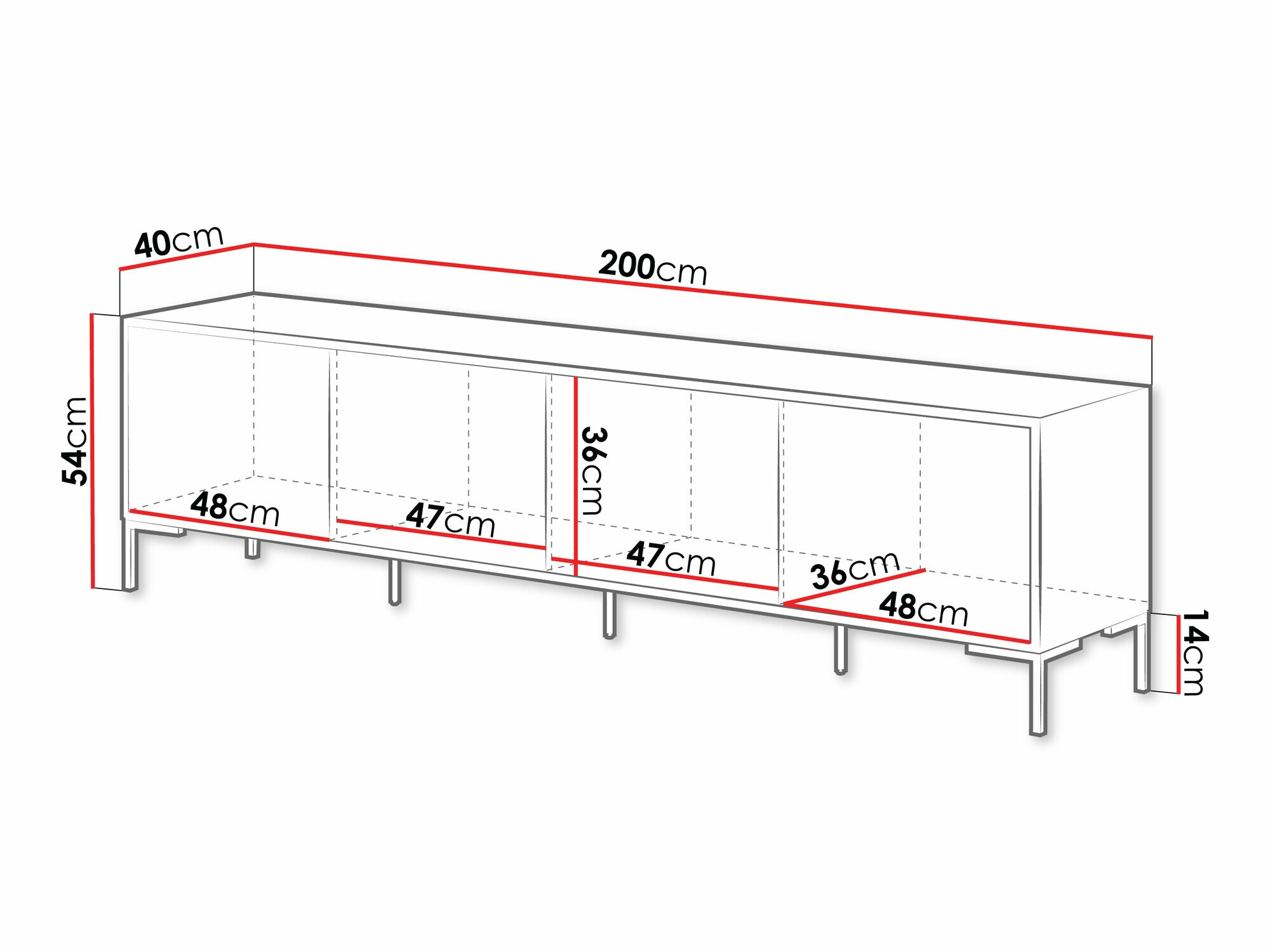 TV komoda Etrfelu 106