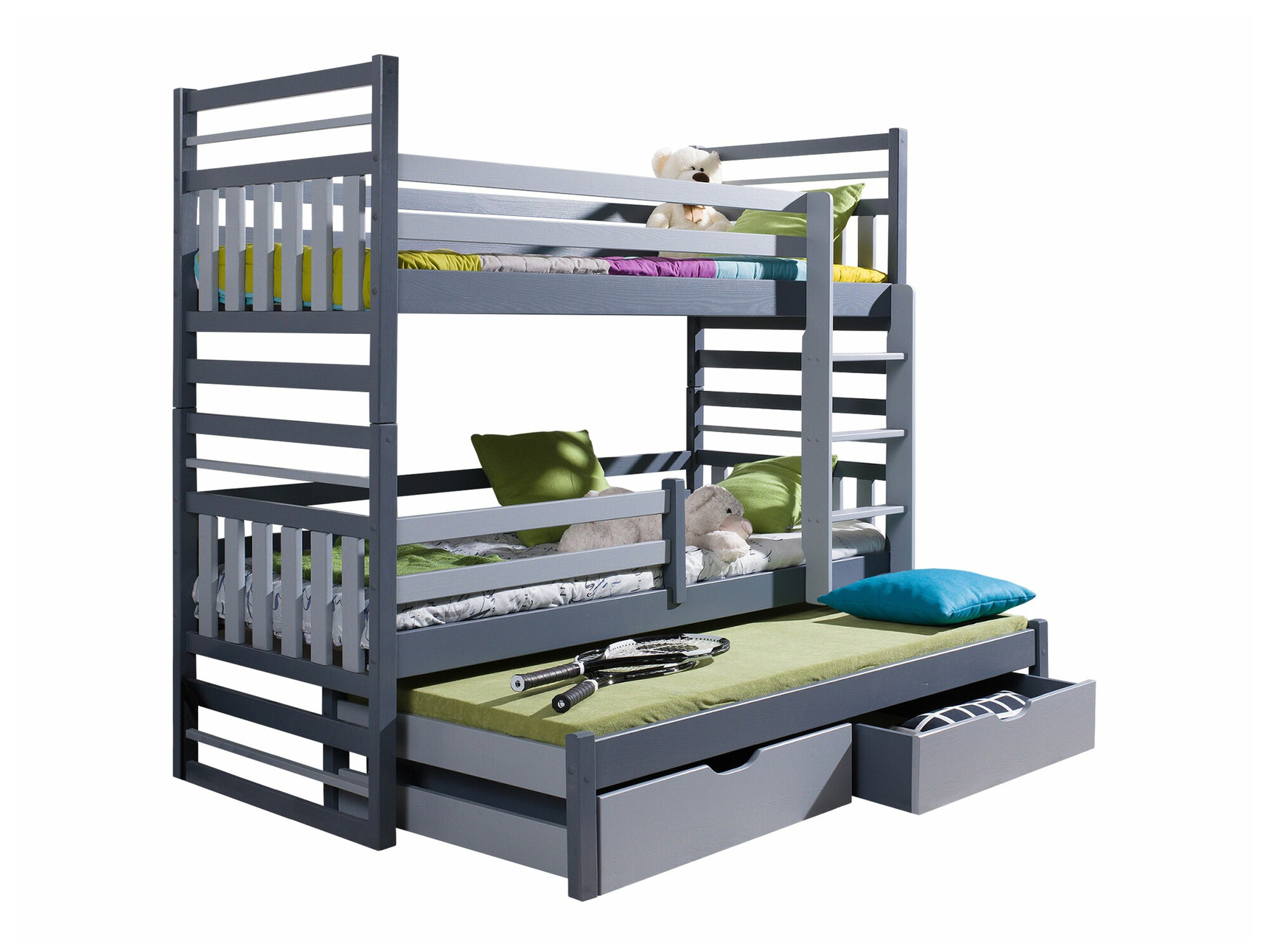 Krevet na sprat Henderson 123 (Graphite + Sivo)