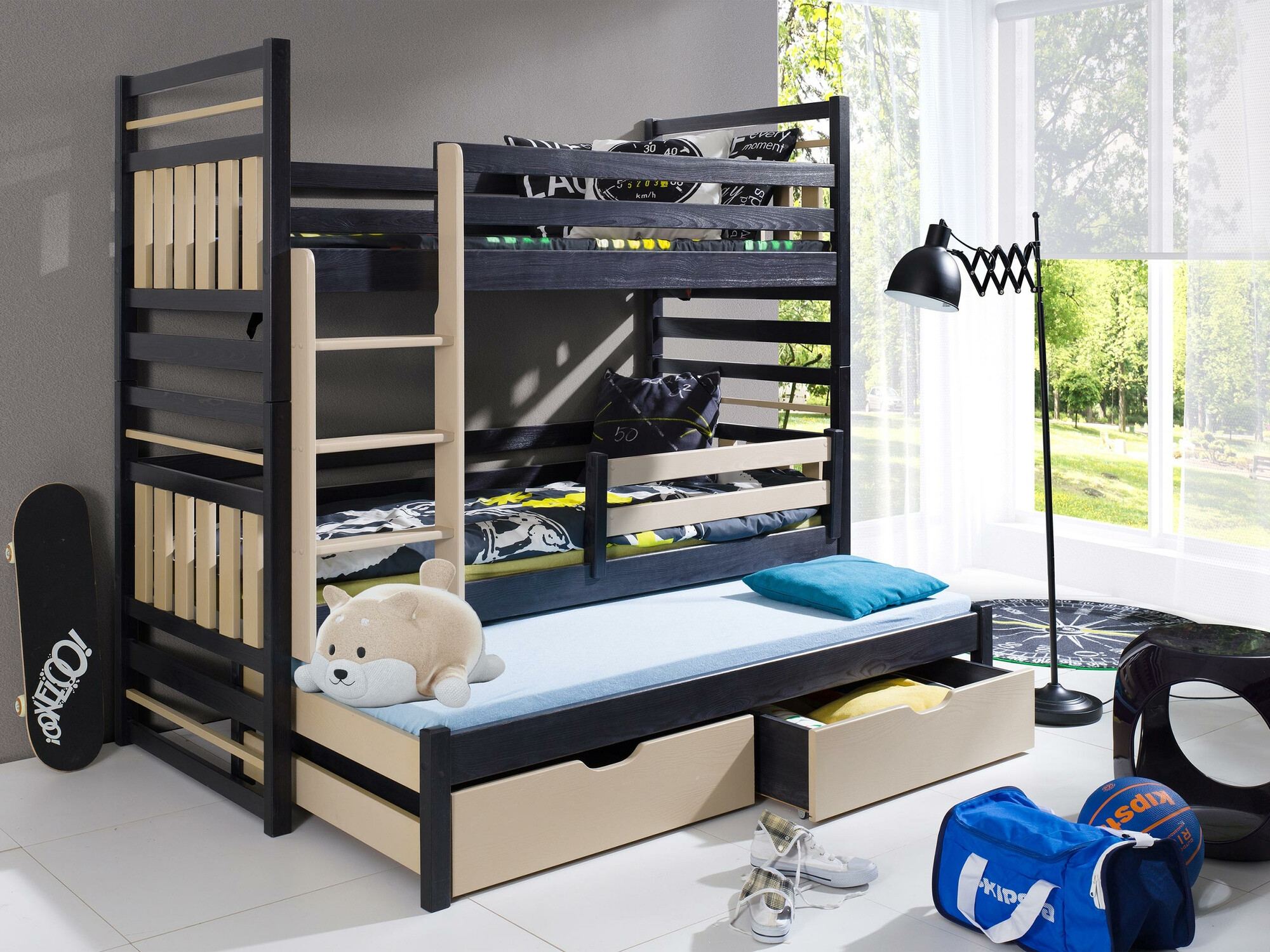 Krevet na sprat Henderson 124 (Venge + Svetlobraon)