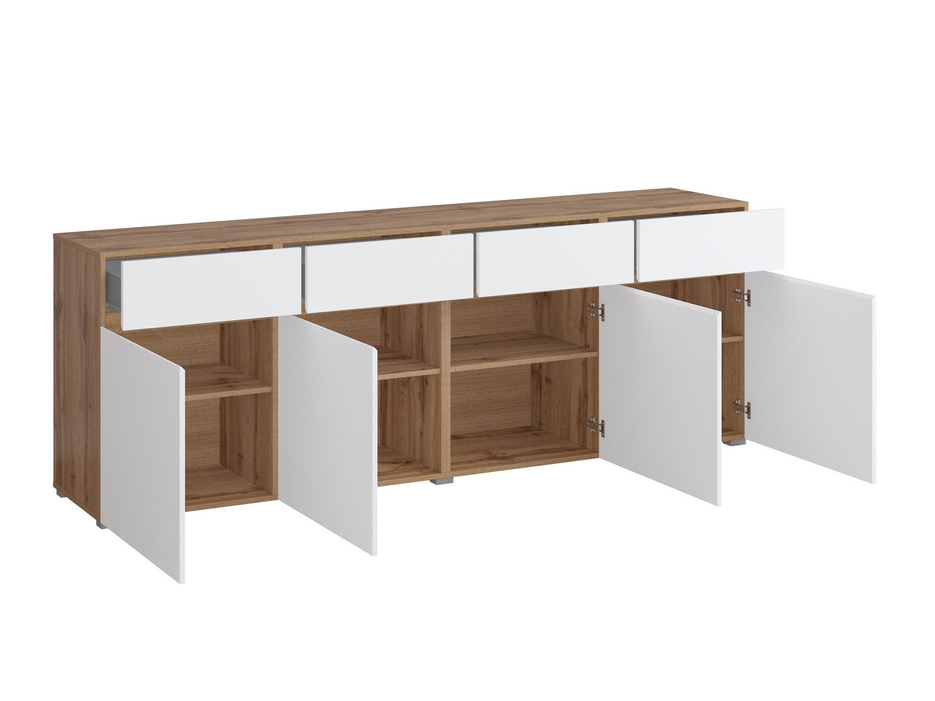 Komoda Alfere 100 (Вотан храст + Belo)