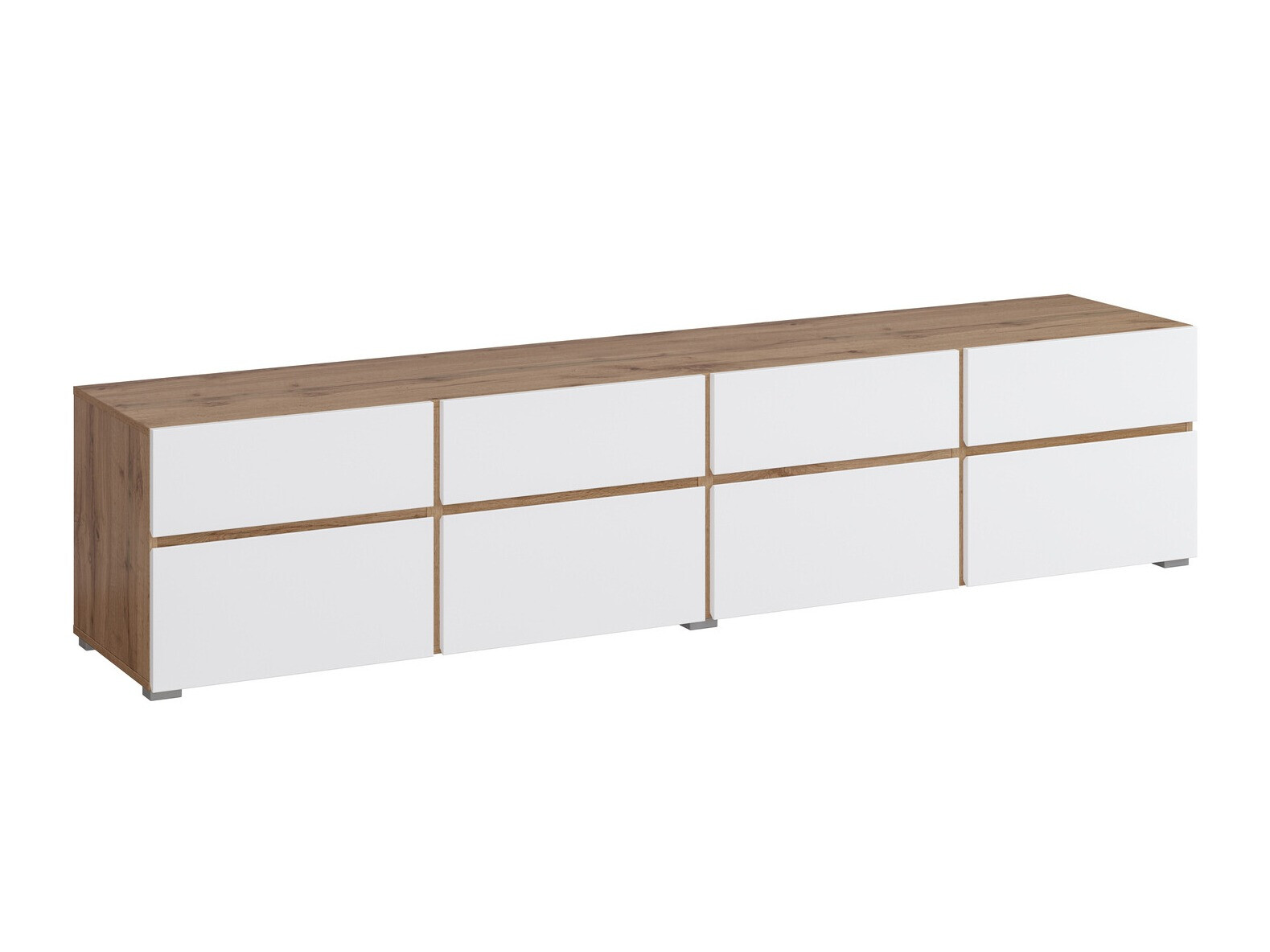 TV komoda Alfere 101 (Wotak hrast + Belo)