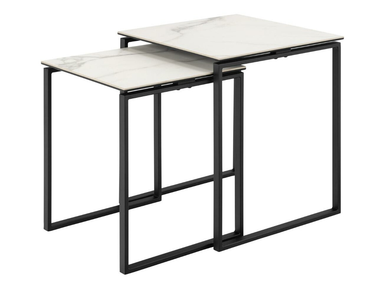 Set pomoćnih stočića Norsica 873 (Beli mermer)