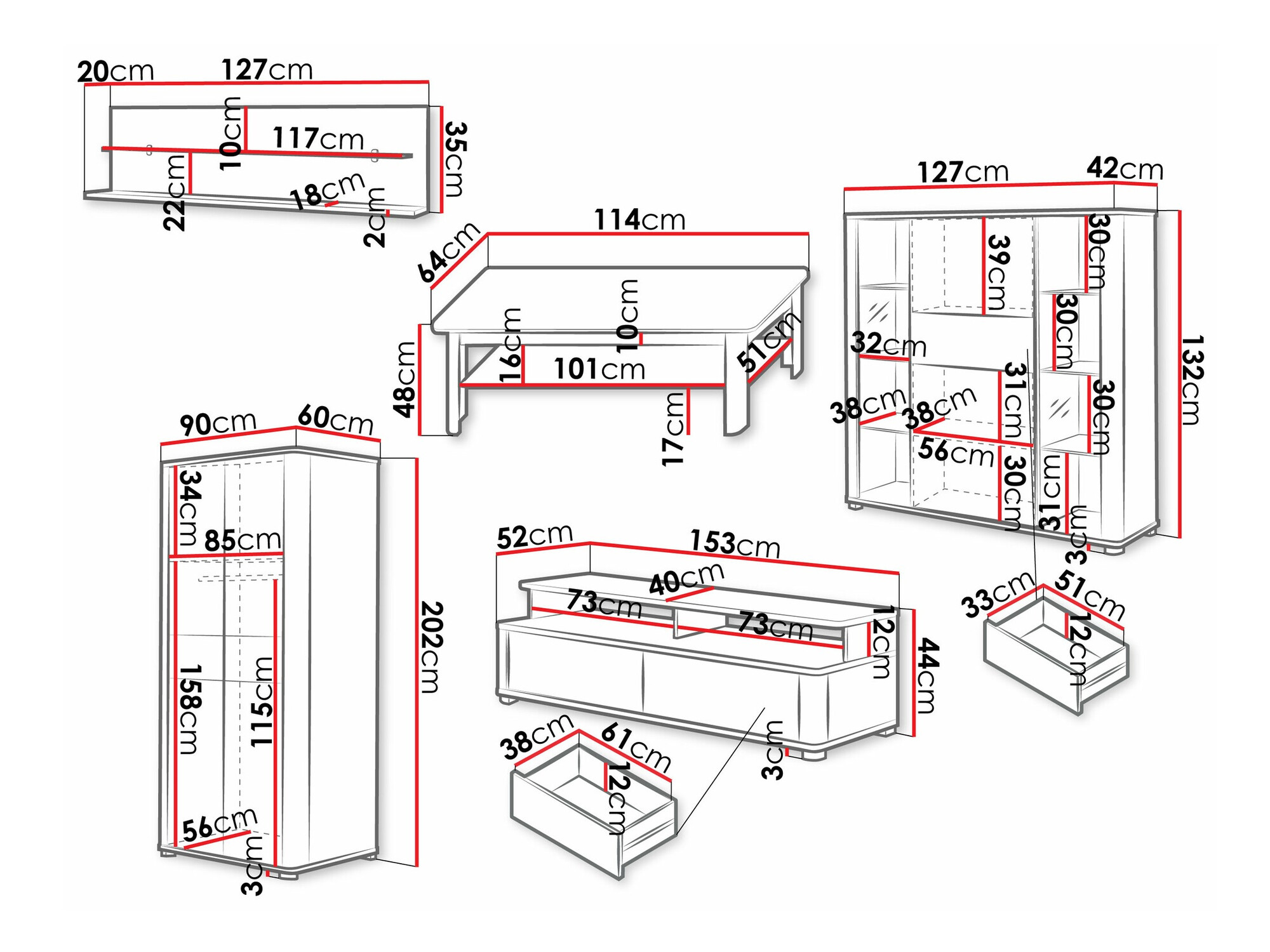 Set za dnevnu sobu Melsali 107