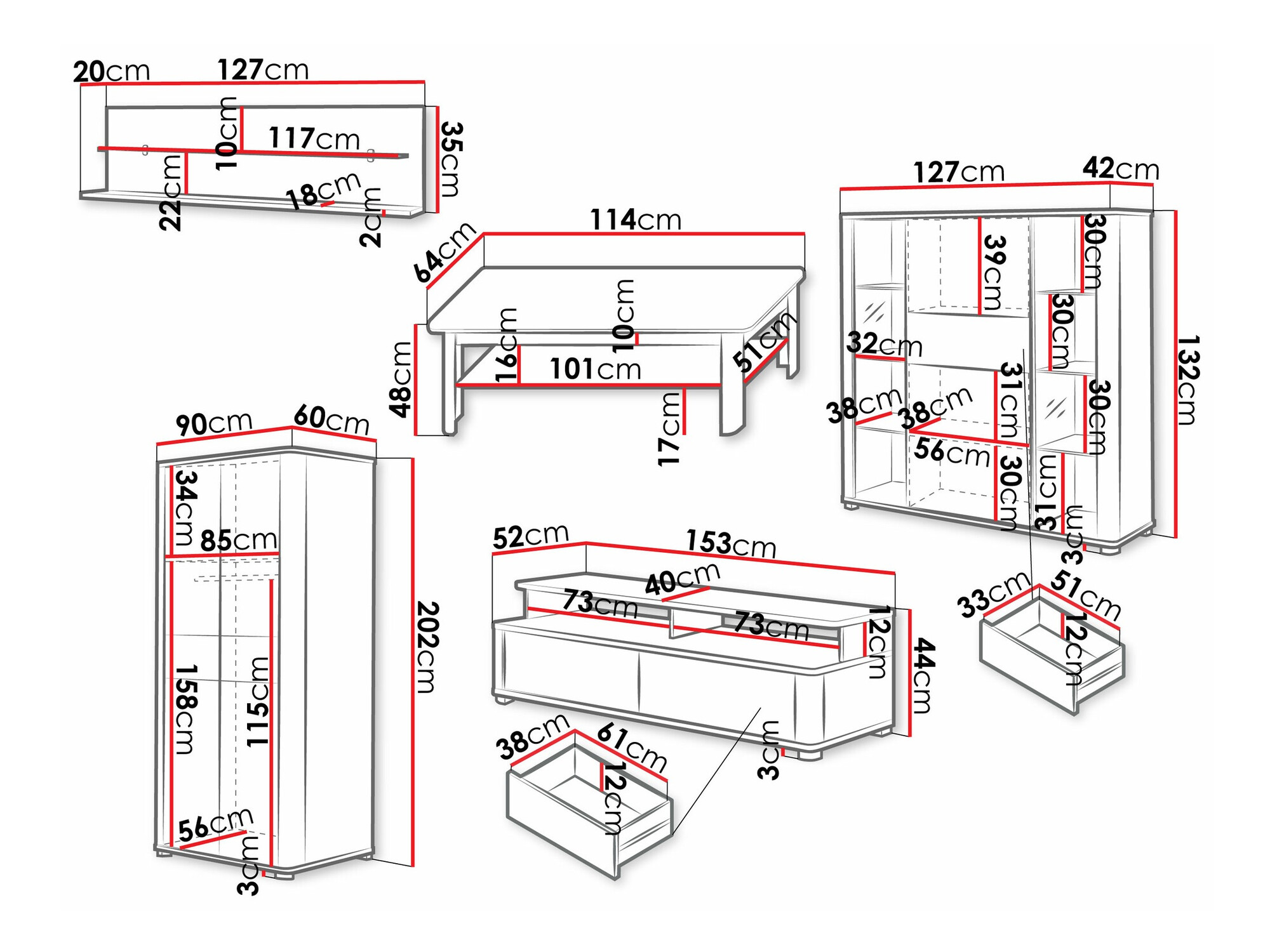 Set za dnevnu sobu Melsali 107