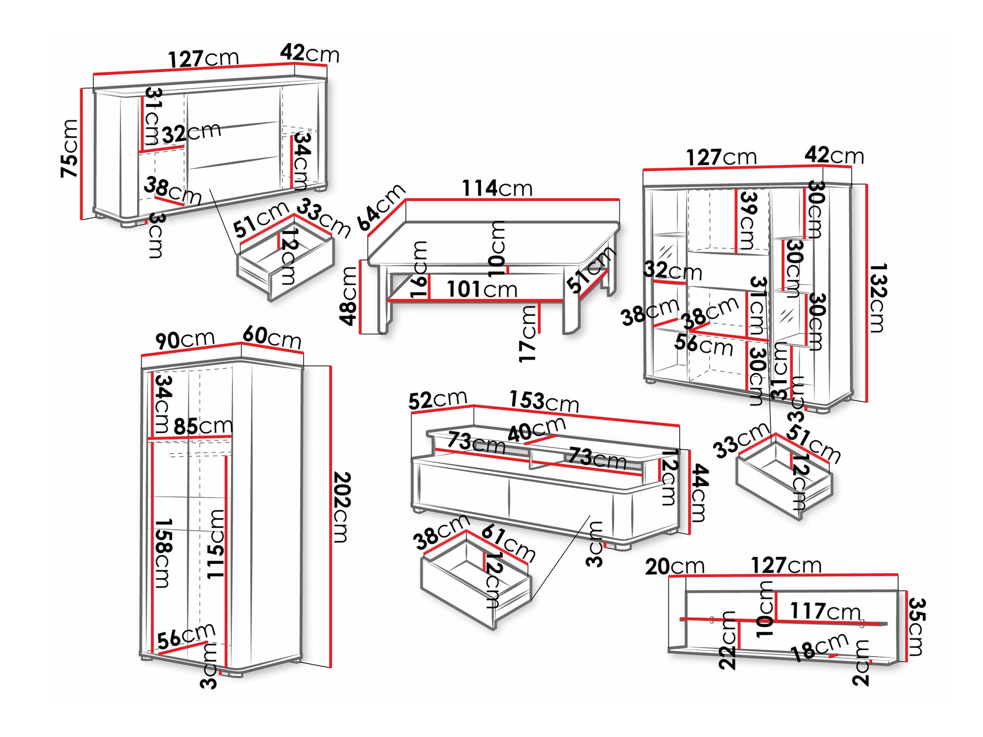 Set za dnevnu sobu Melsali 107