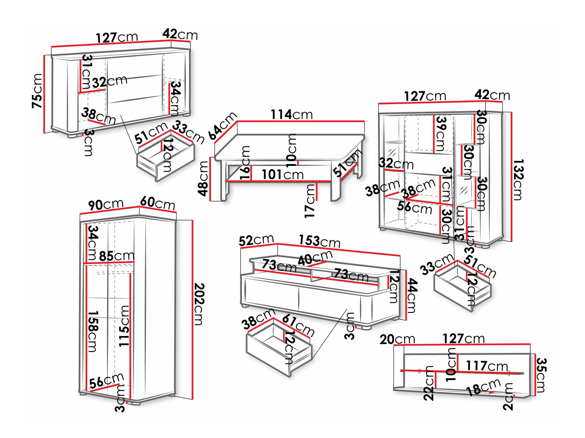 Set za dnevnu sobu Melsali 107