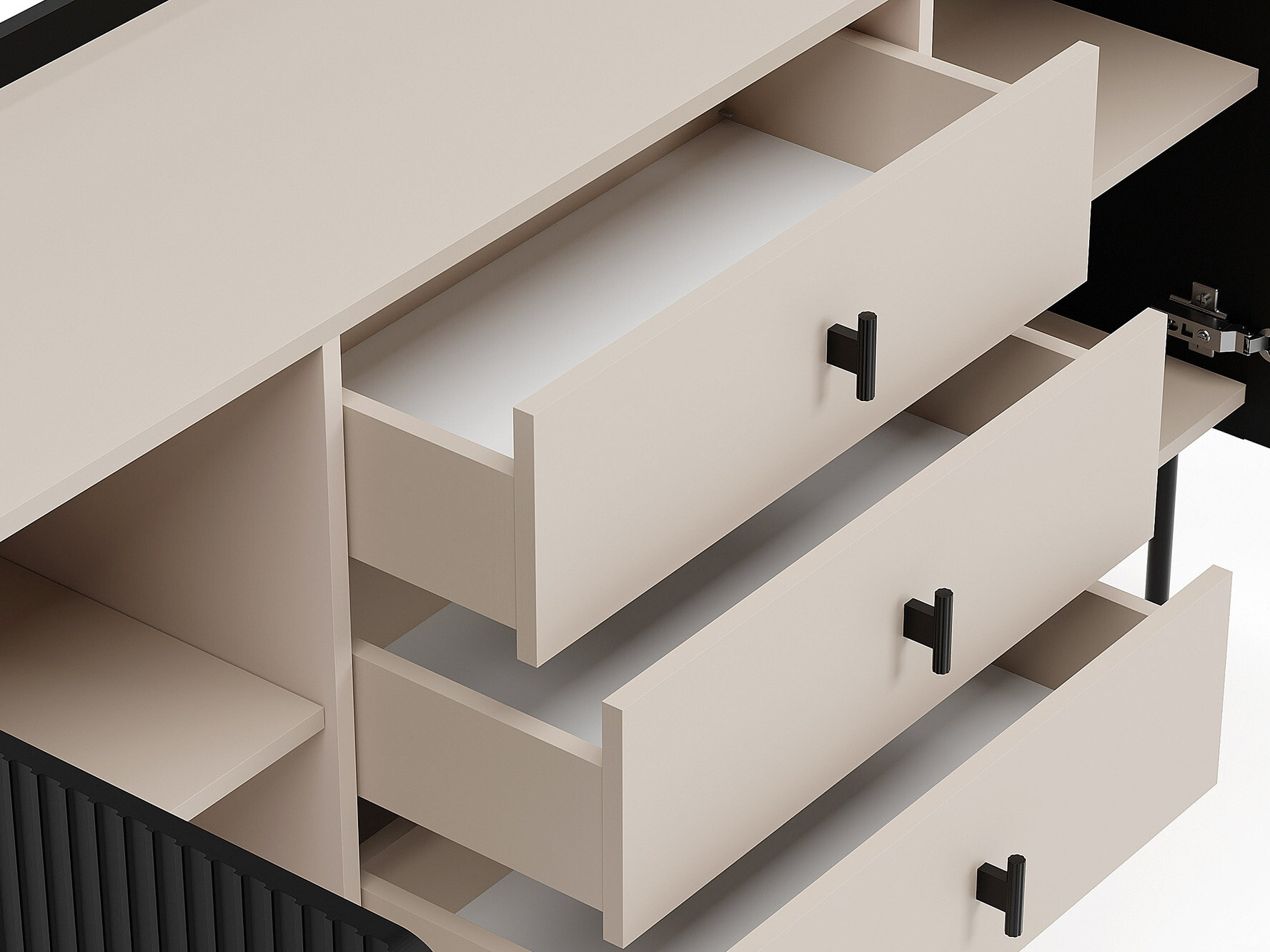 Komoda Mansfield 100 (Crno + Kašmir)