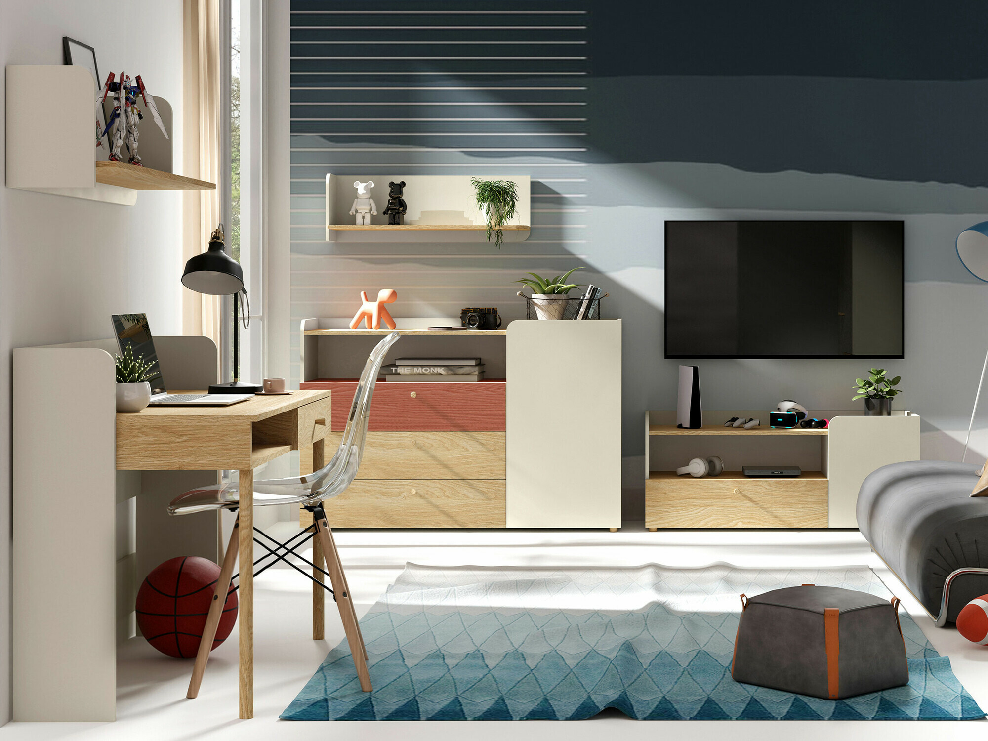 Komoda Domcali 108 (Coral + Hrast)