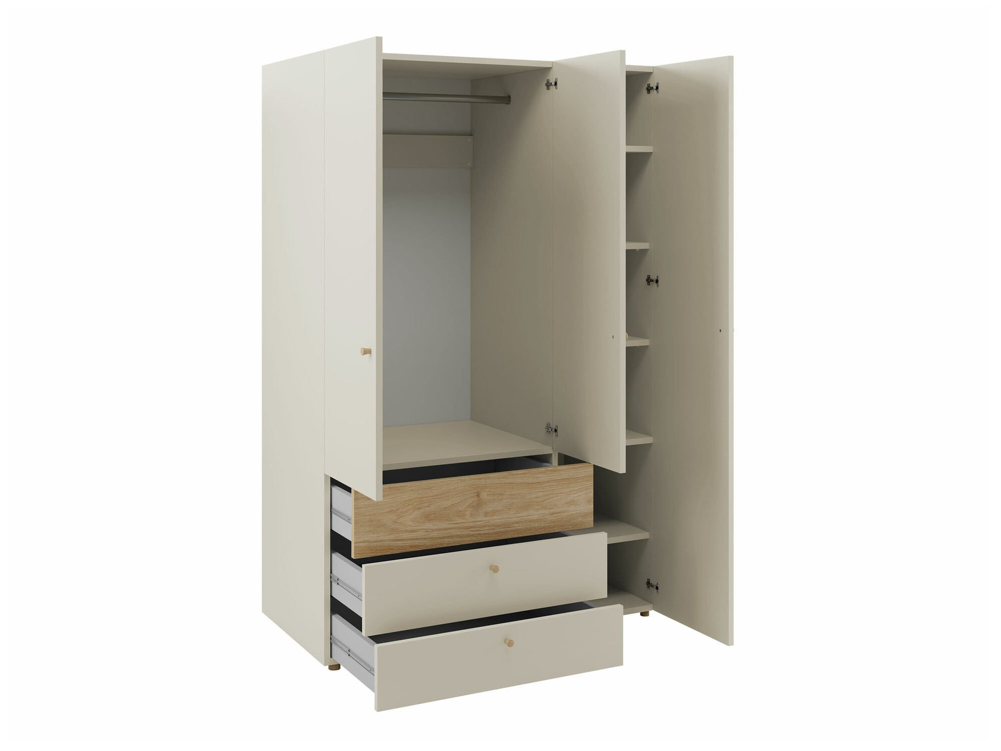 Ormar Domcali 100 (Coral + Hrast)