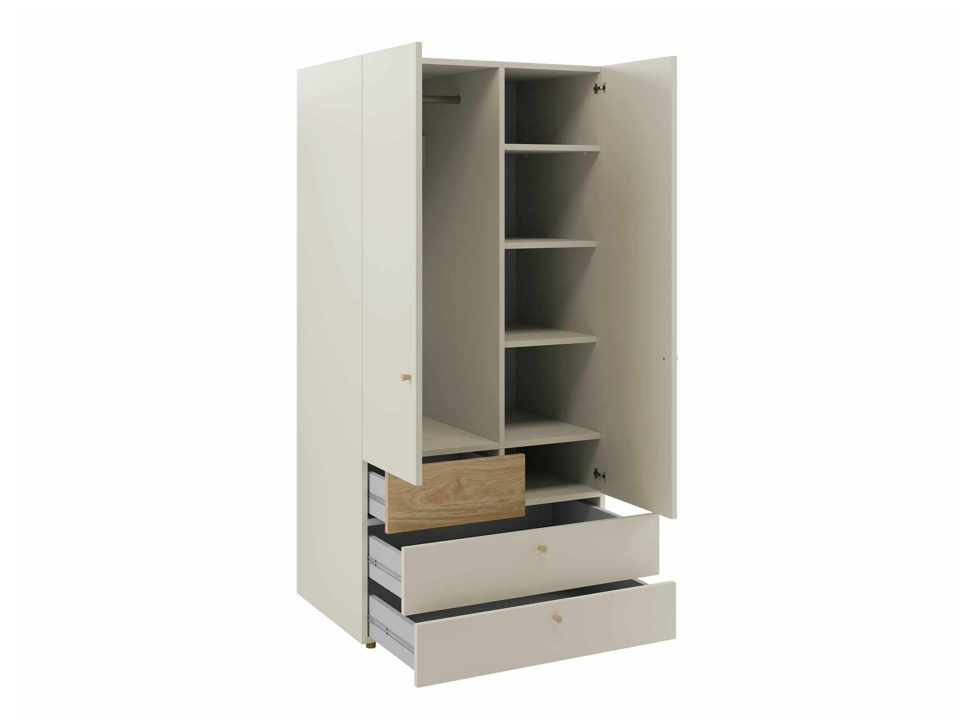 Ormar Domcali 101 (Bež + Hrast)