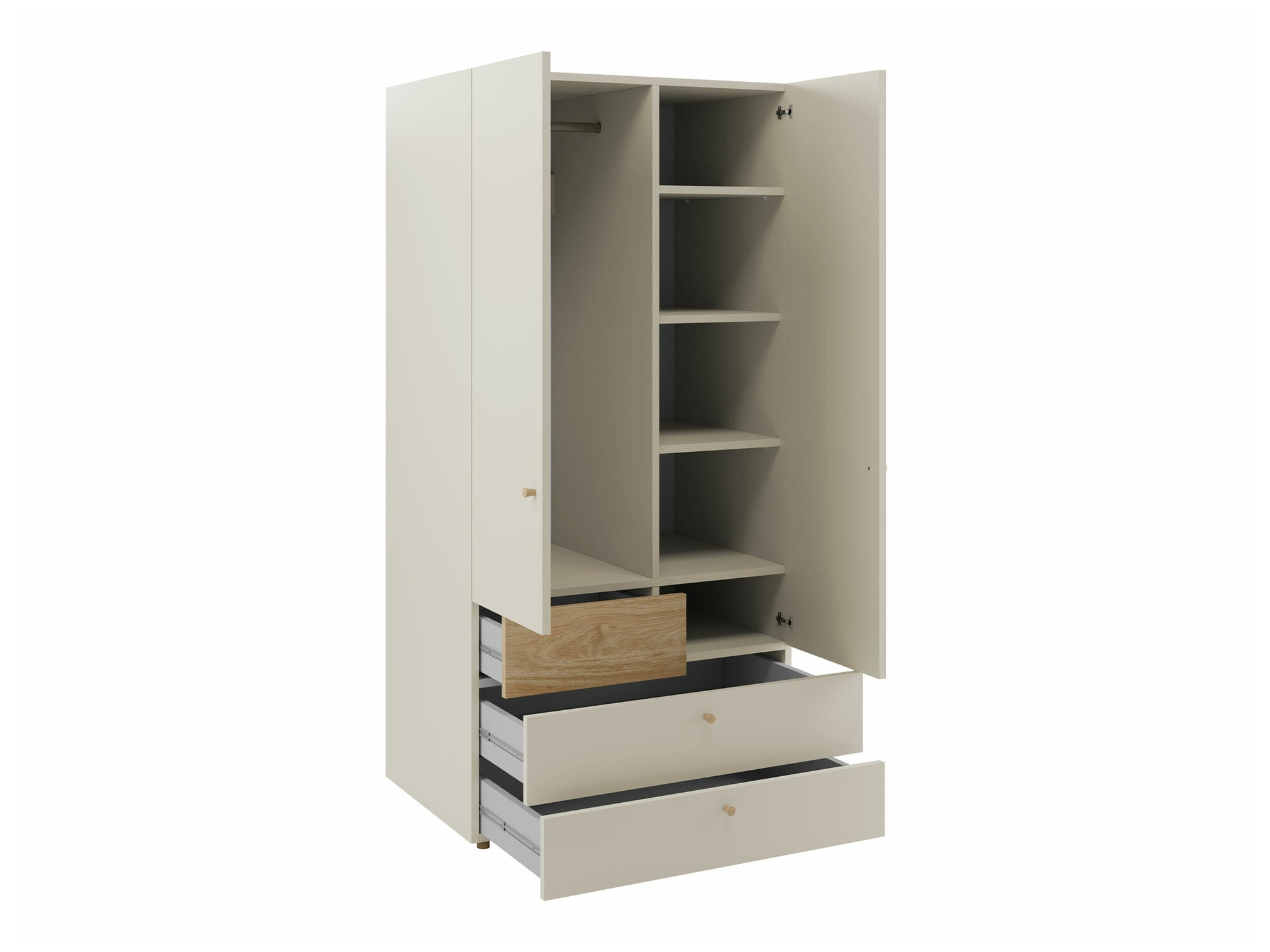 Ormar Domcali 101 (Coral + Hrast)