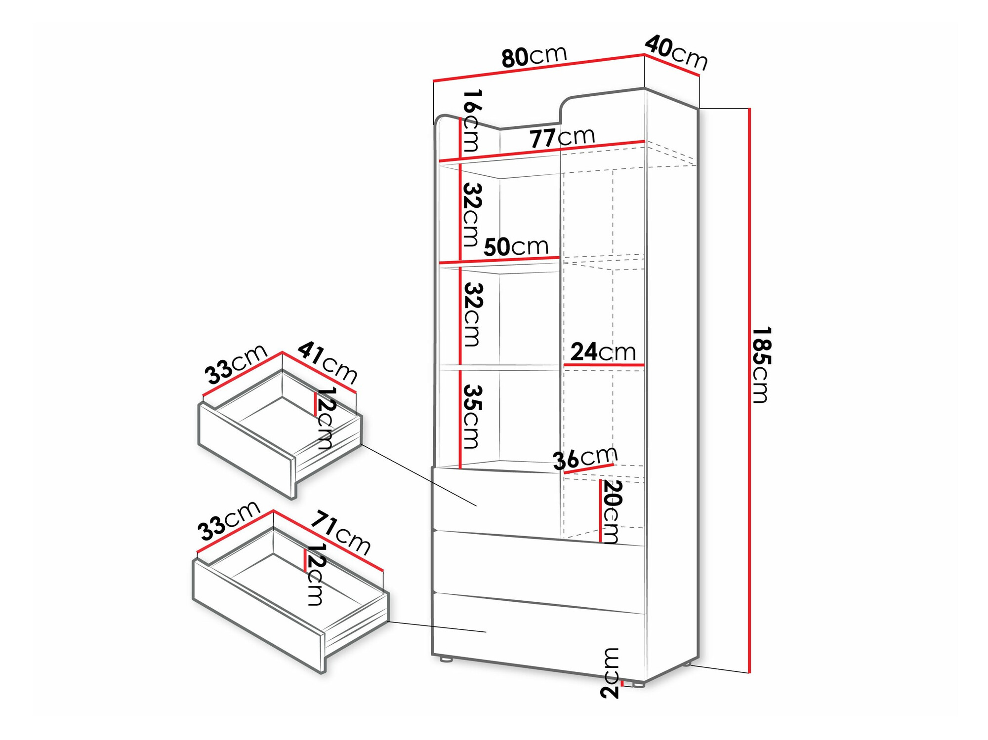 Polica Domcali 102 (Coral + Hrast)