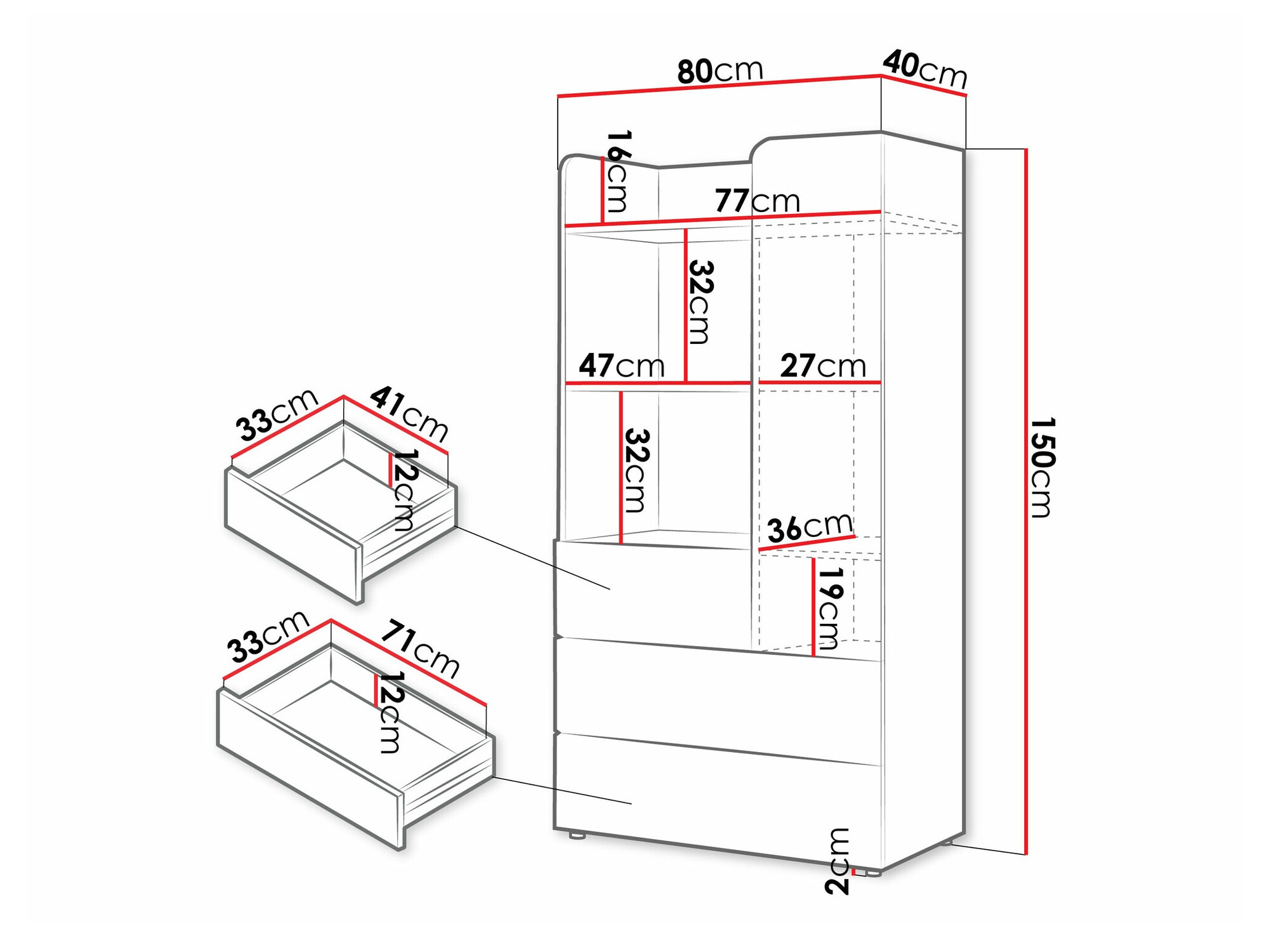 Polica Domcali 105 (Coral + Hrast)