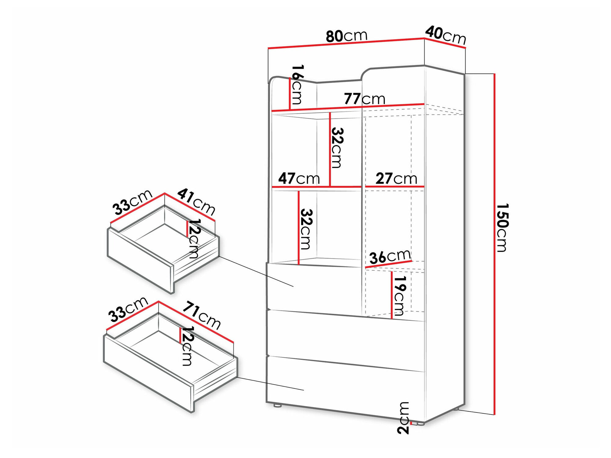 Polica Domcali 105 (Sivo + Hrast)