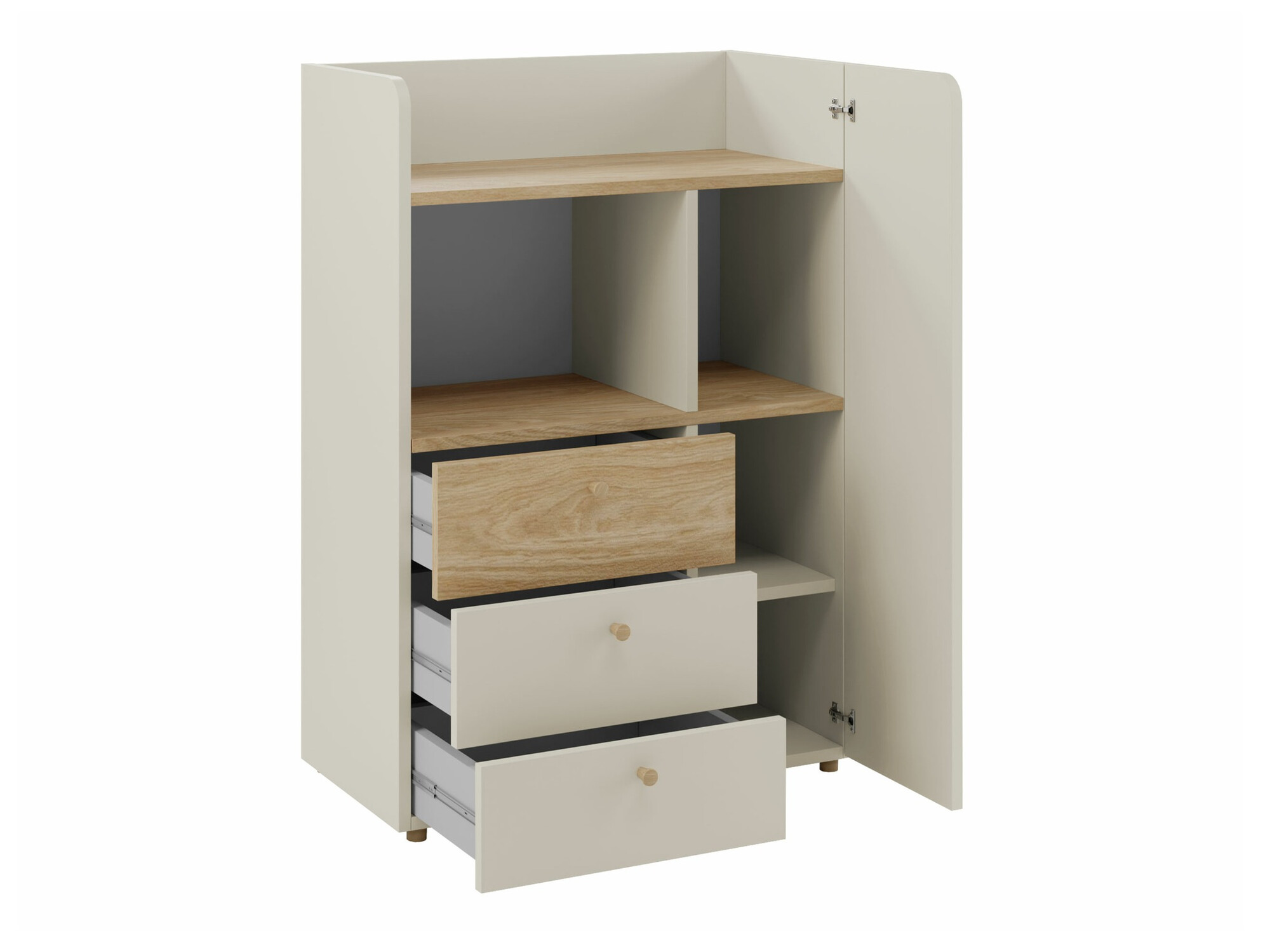 Polica Domcali 106 (Bež + Hrast)