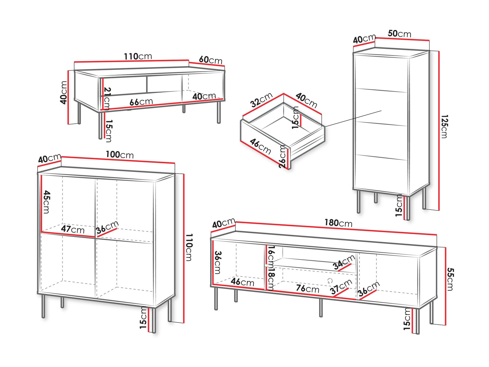 Set za dnevnu sobu Tolete 108 (Zelena)
