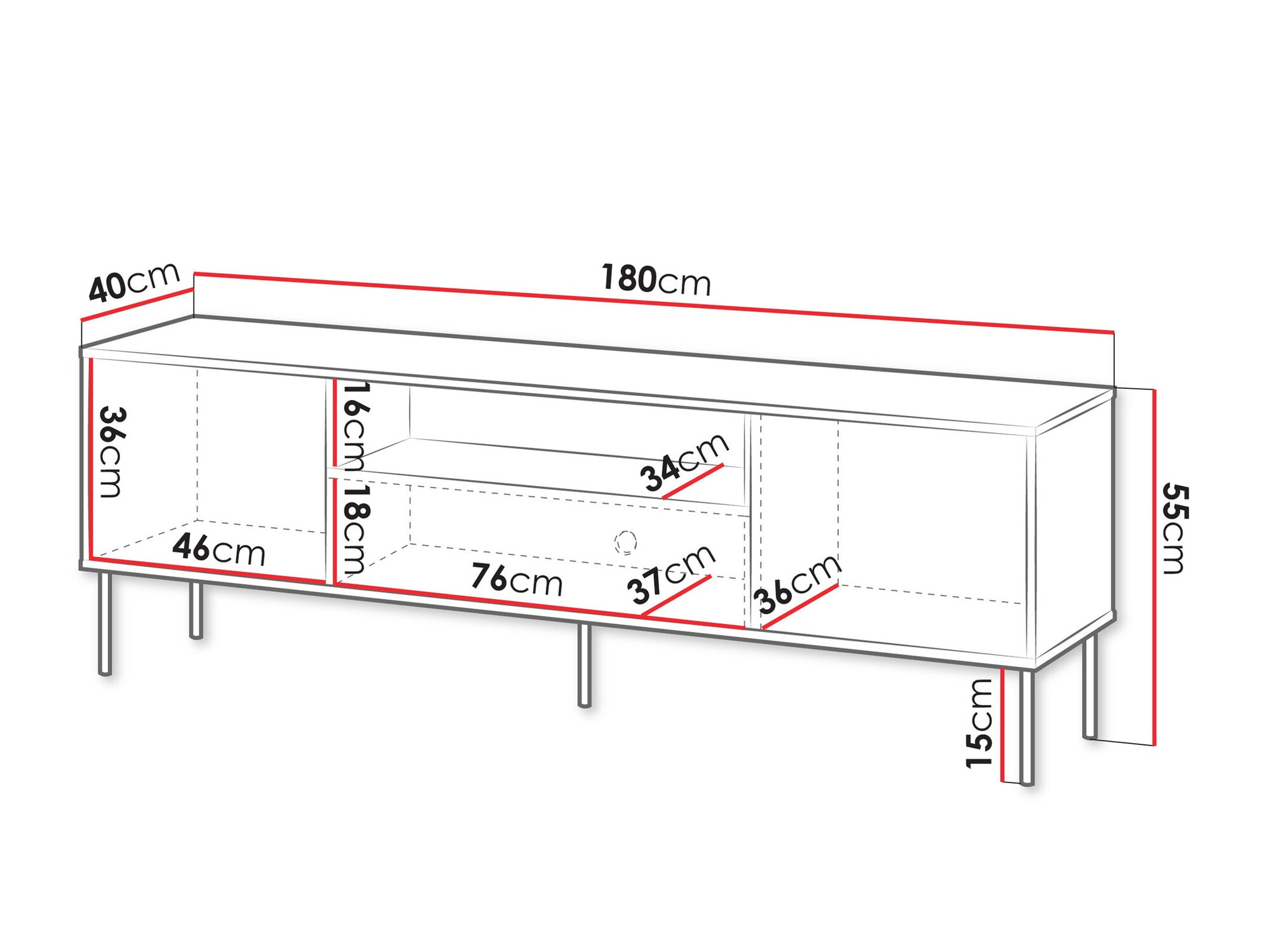 TV komoda Tolete 105 (Bež)