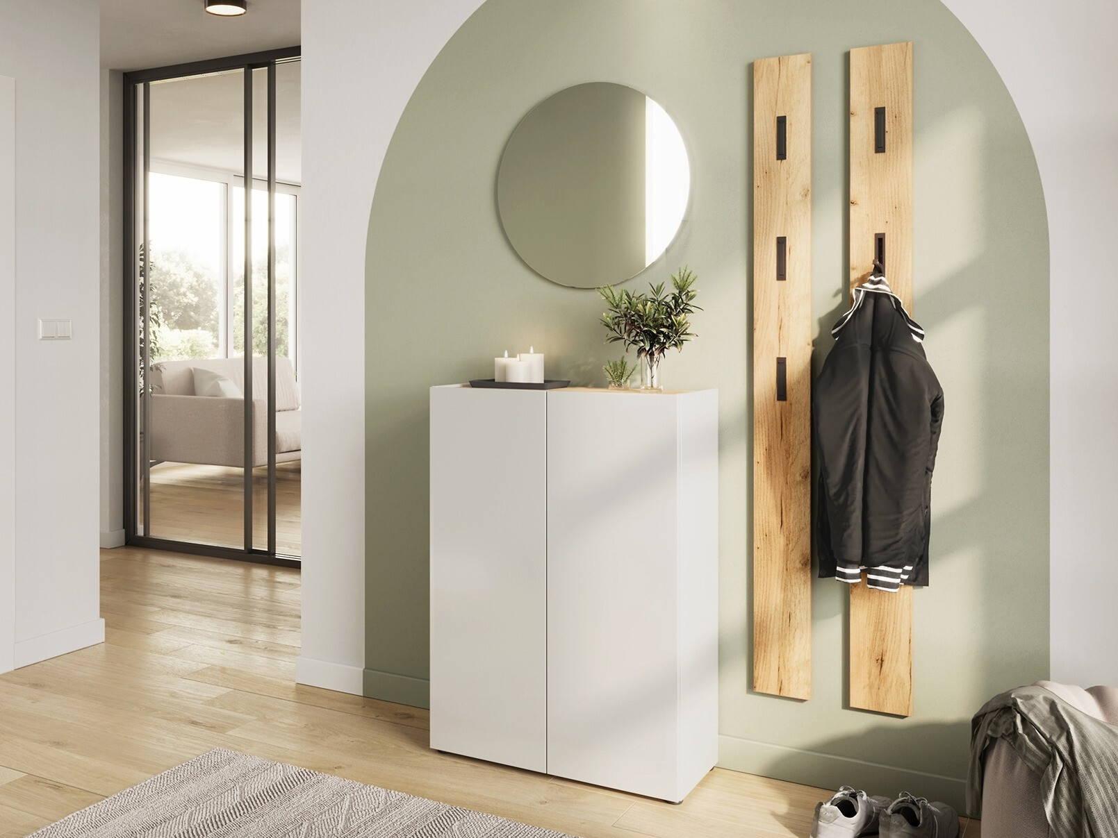 Polica za obuću Lircamu 100 (Belo)