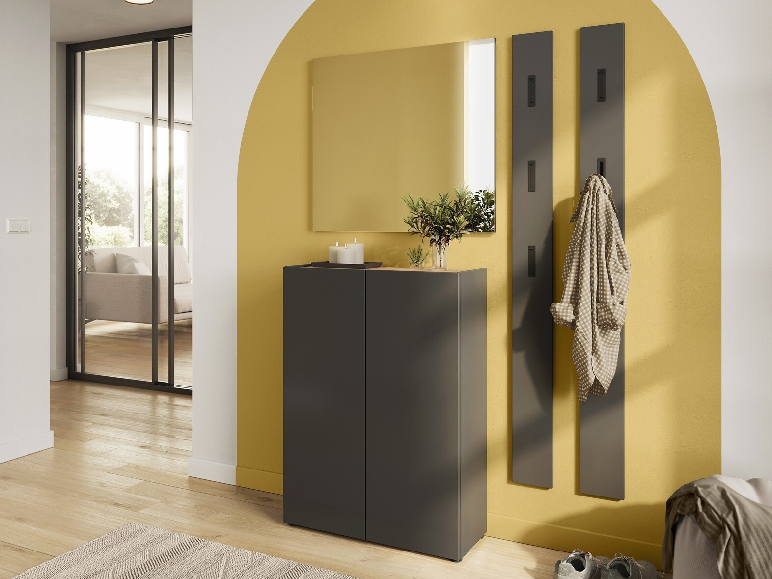 Polica za obuću Lircamu 100 (Graphite)