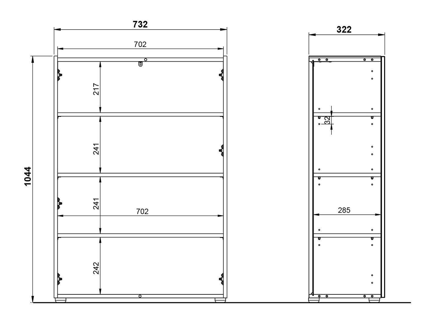 Polica za obuću Lircamu 100 (Graphite)