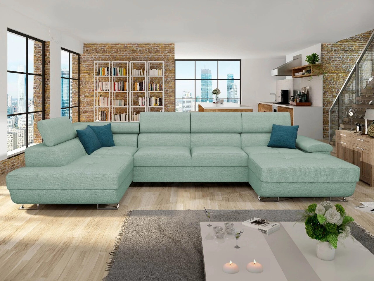 Ugaona sofa Comfivo 241 (Terra 05 + Terra 15)