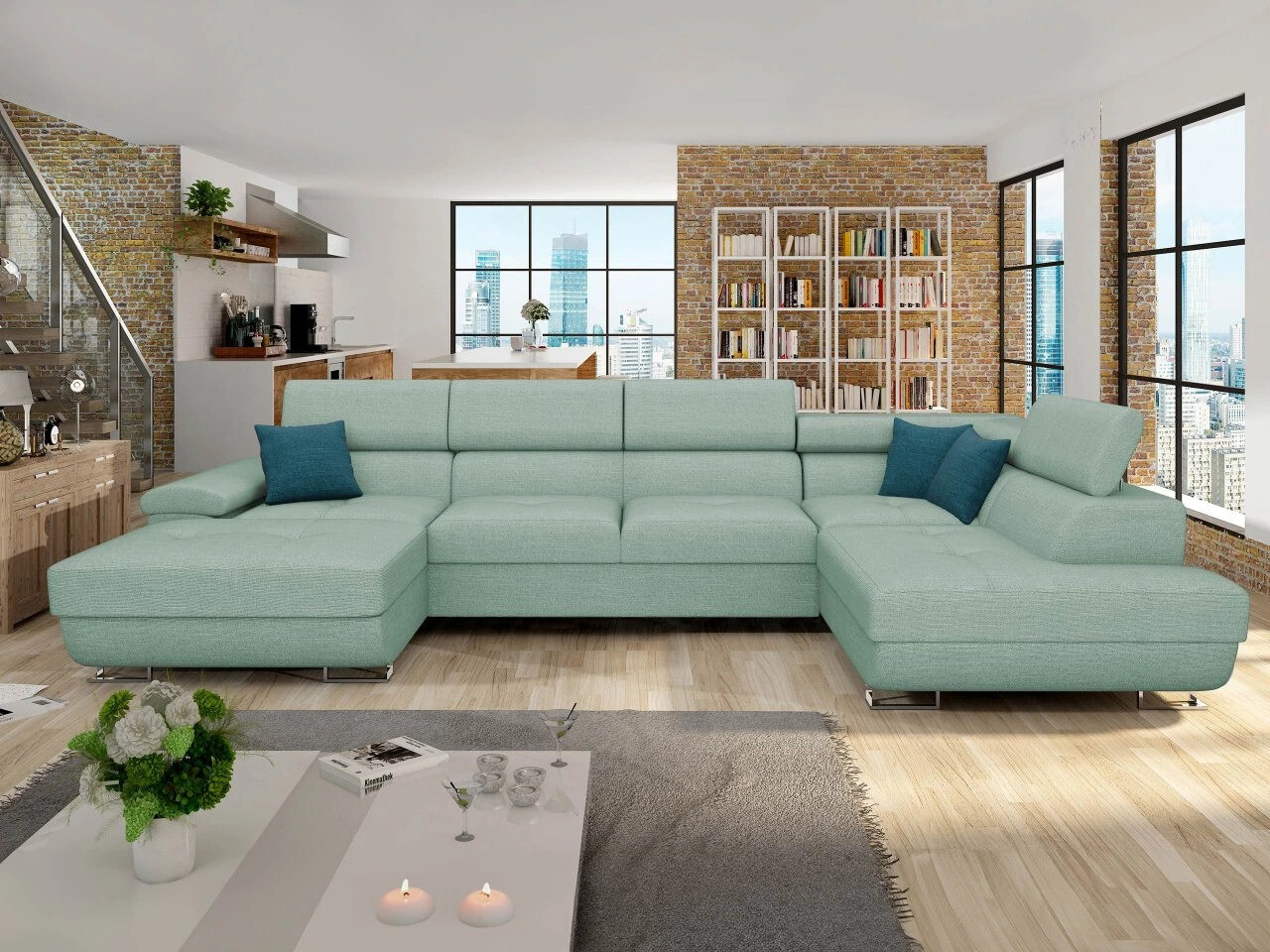 Ugaona sofa Comfivo 241 (Terra 05 + Terra 15)