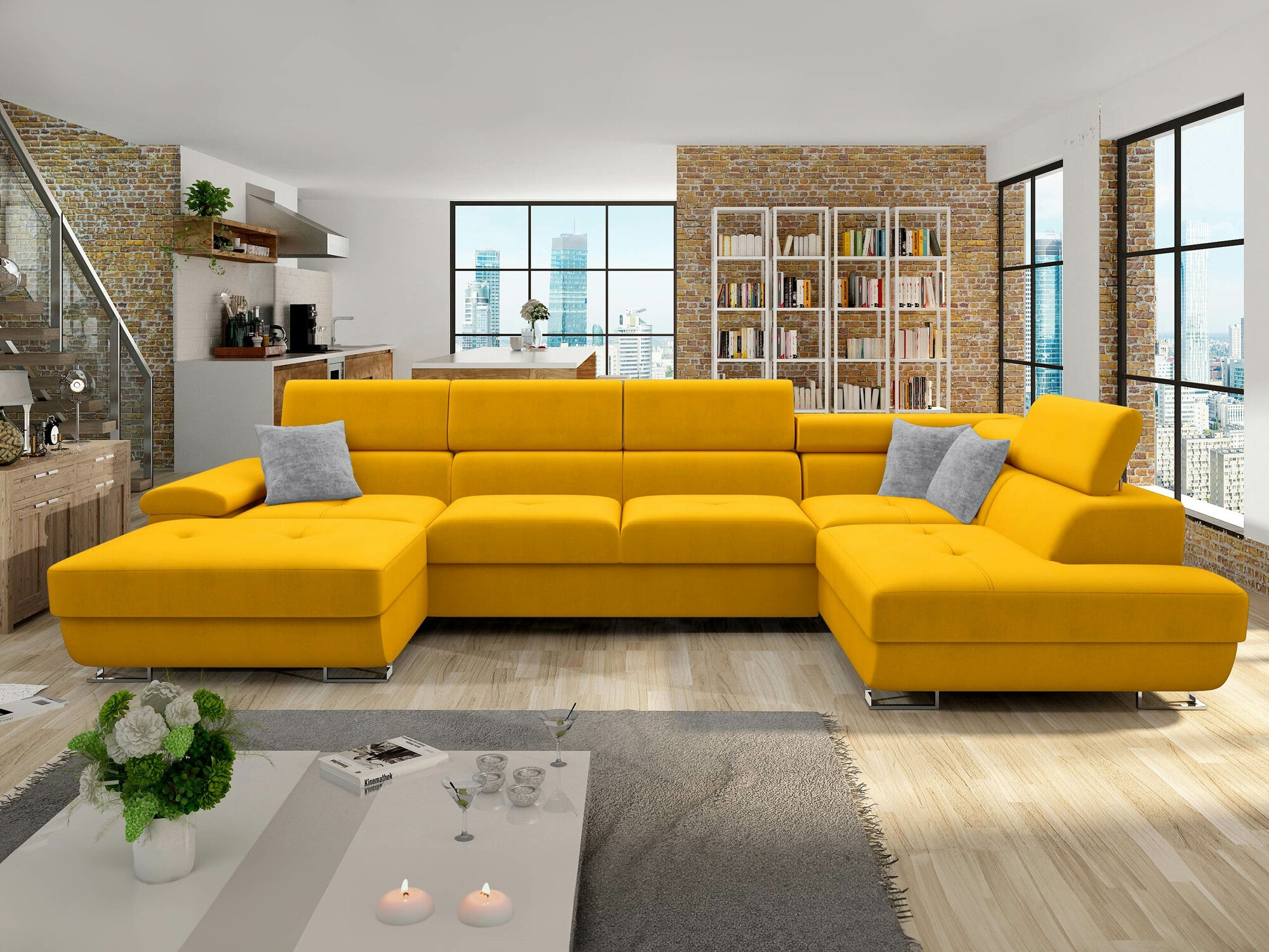 Ugaona sofa Comfivo 249 (Venus Velvet 2916 + Miu 2059)
