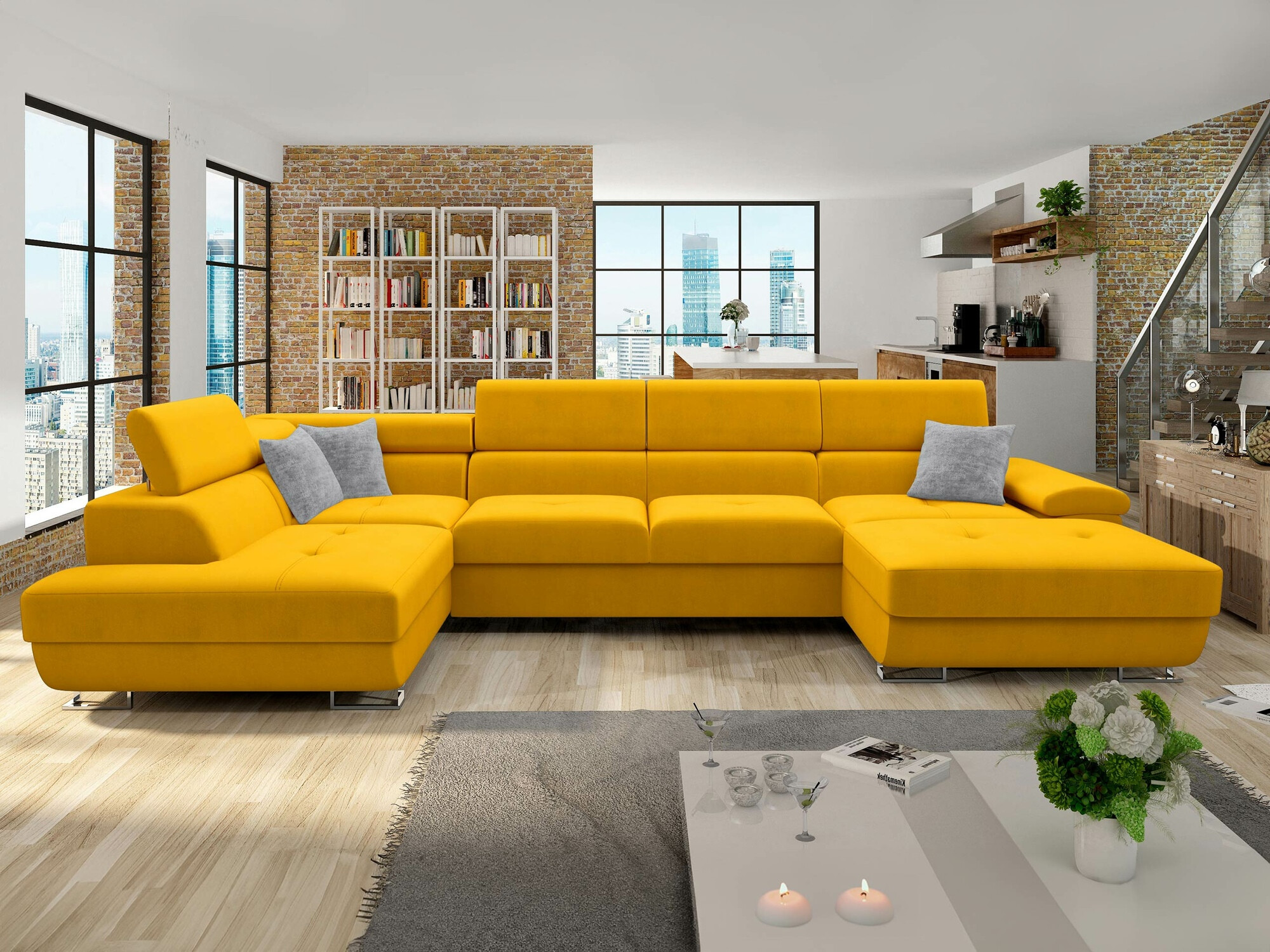 Ugaona sofa Comfivo 249 (Venus Velvet 2916 + Miu 2059)