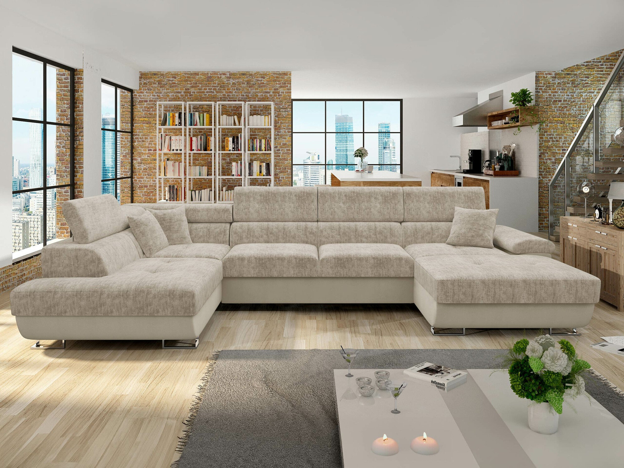 Ugaona sofa Comfivo 249 (Venus Velvet 2927 + Miu 2041)