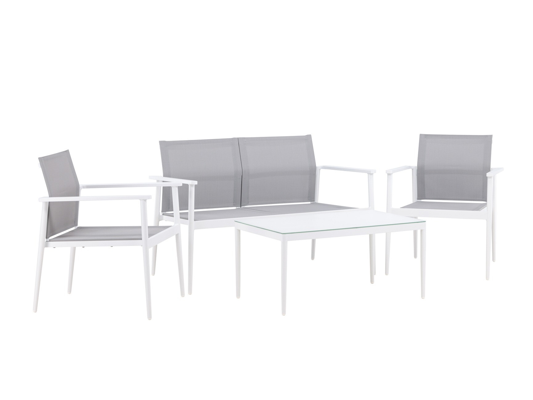 Set baštenskog nameštaja Dallas 4632 (Belo + Sivo)