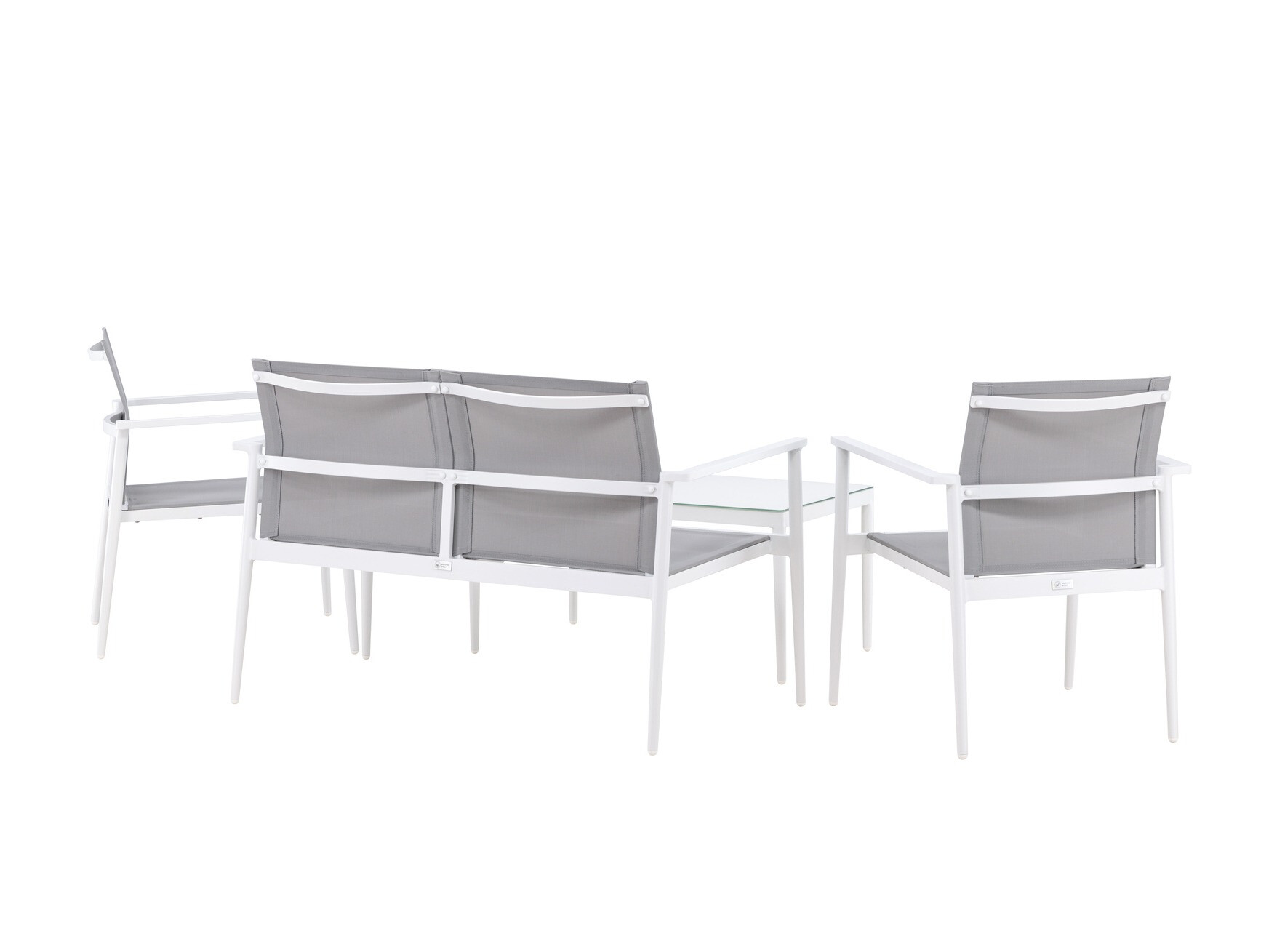 Set baštenskog nameštaja Dallas 4632 (Belo + Sivo)