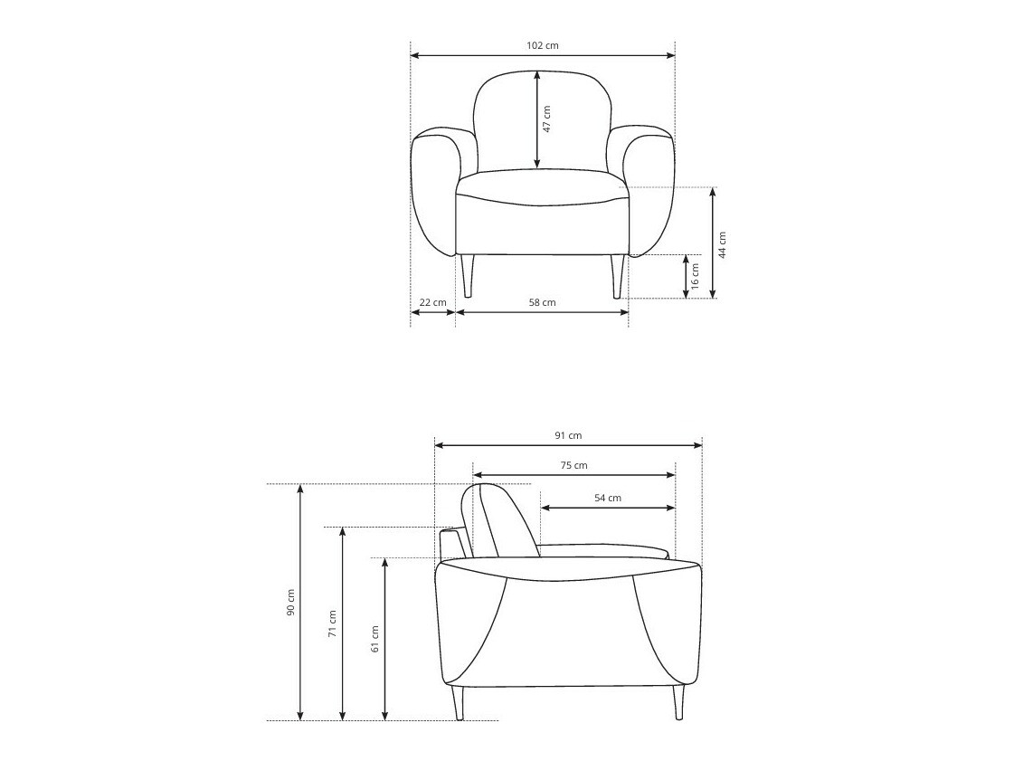 Fotelja Kingston 144 (Perfect Harmony 01)