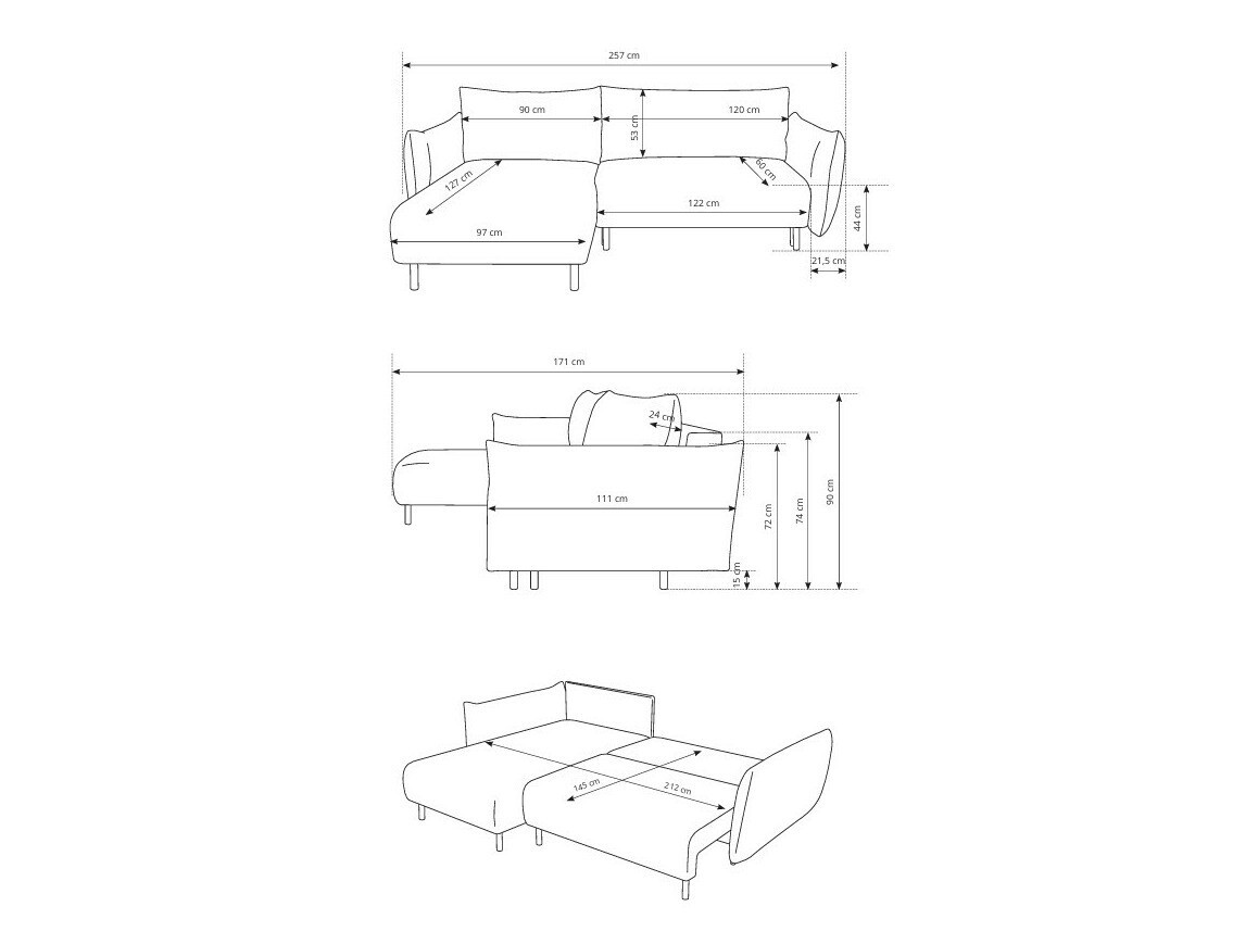 Ugaona sofa Kingston 145 (Anthology 02)