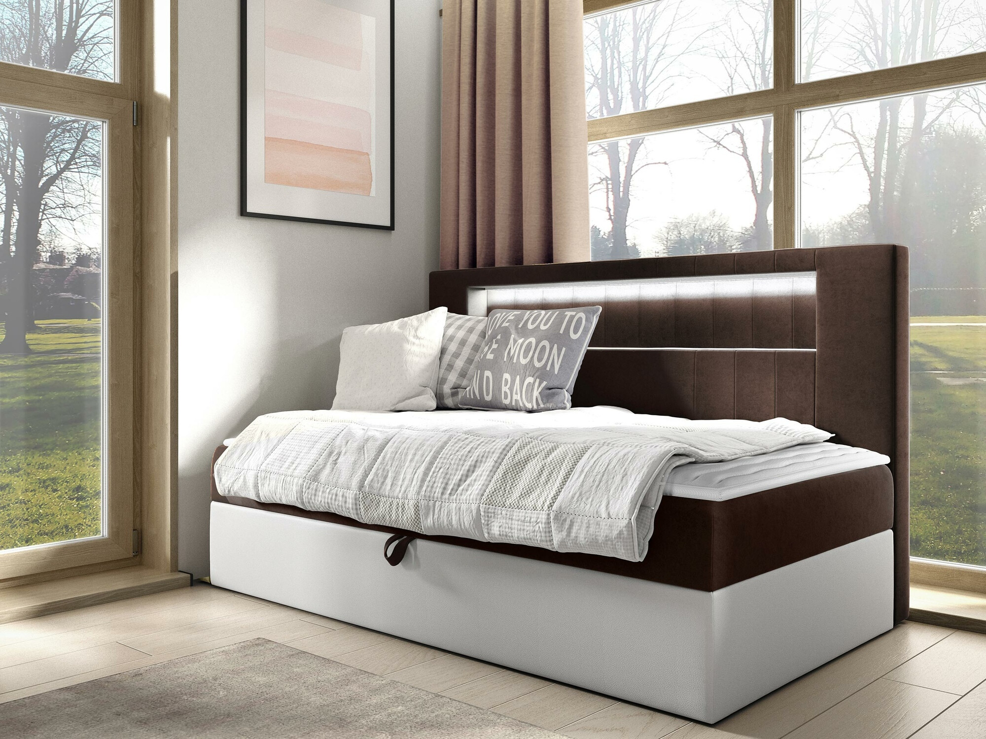 Boxspring krevet Baltimore 168 (Soft 017 + Fresh 4)