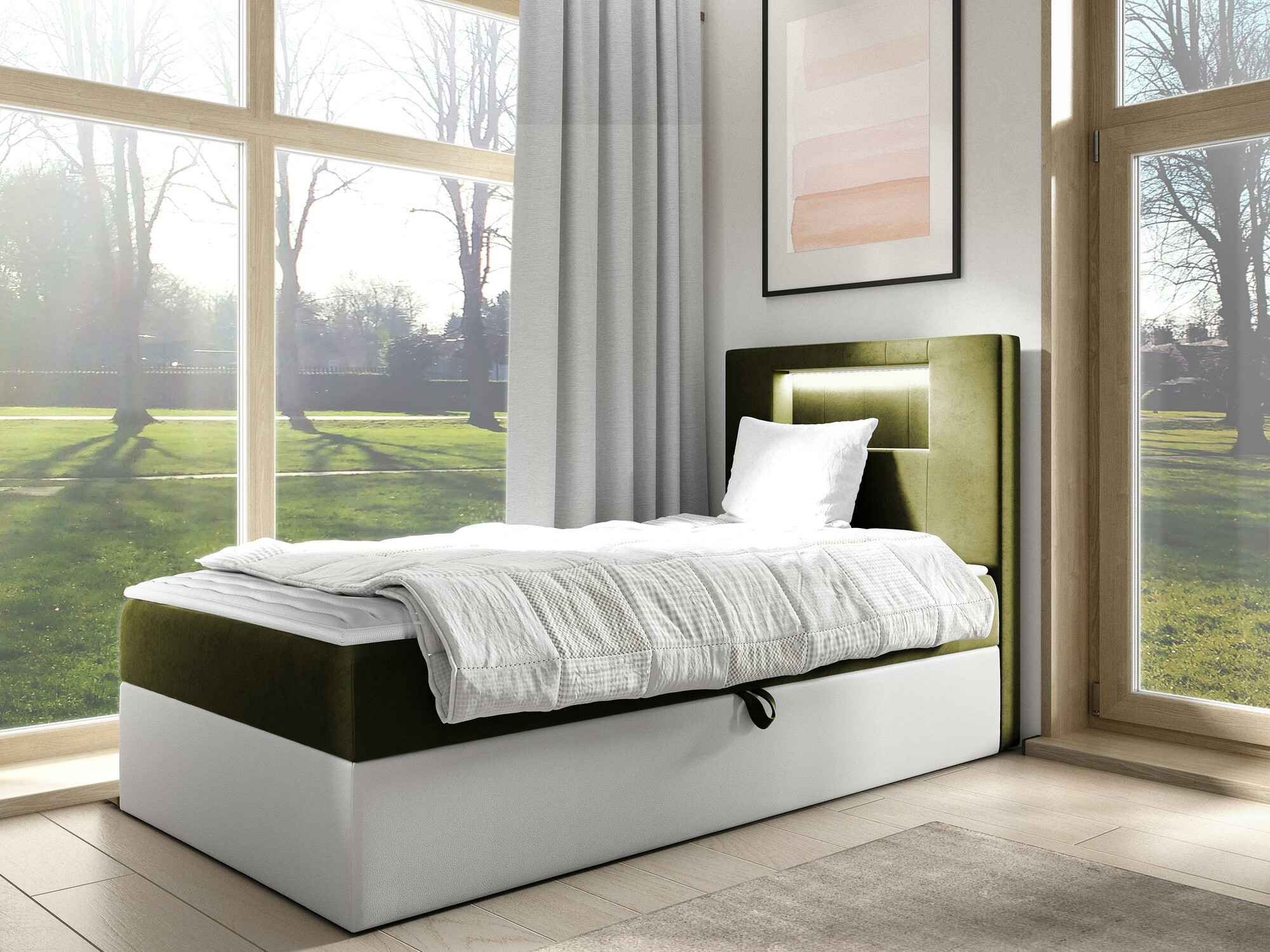 Boxspring krevet Baltimore 169 (Soft 017 + Fresh 12)