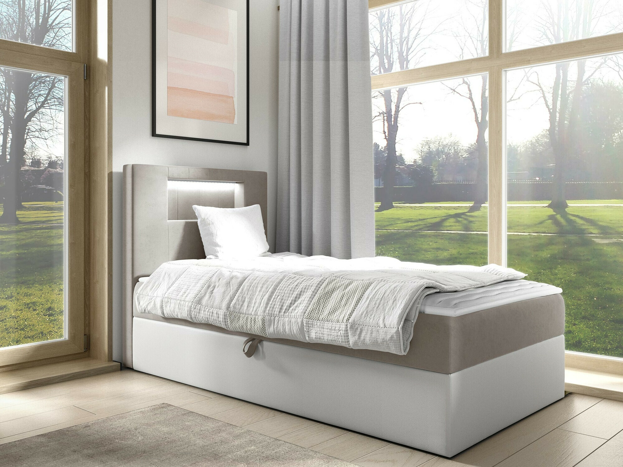 Boxspring krevet Baltimore 169 (Soft 017 + Fresh 1)