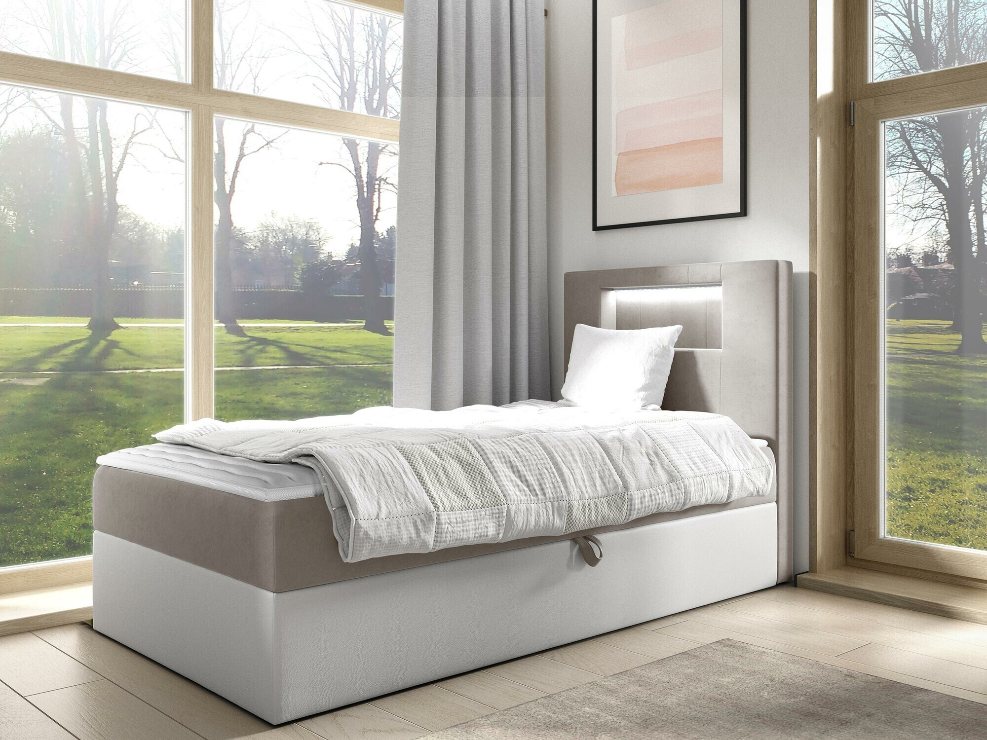 Boxspring krevet Baltimore 169 (Soft 017 + Fresh 1)