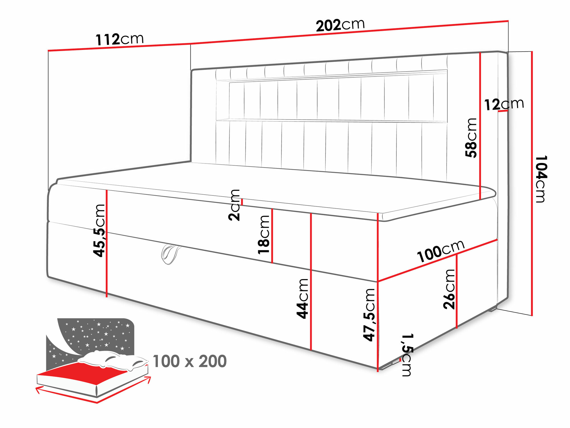 Boxspring krevet Lucus IV (Soft 017 + Fresh 1)