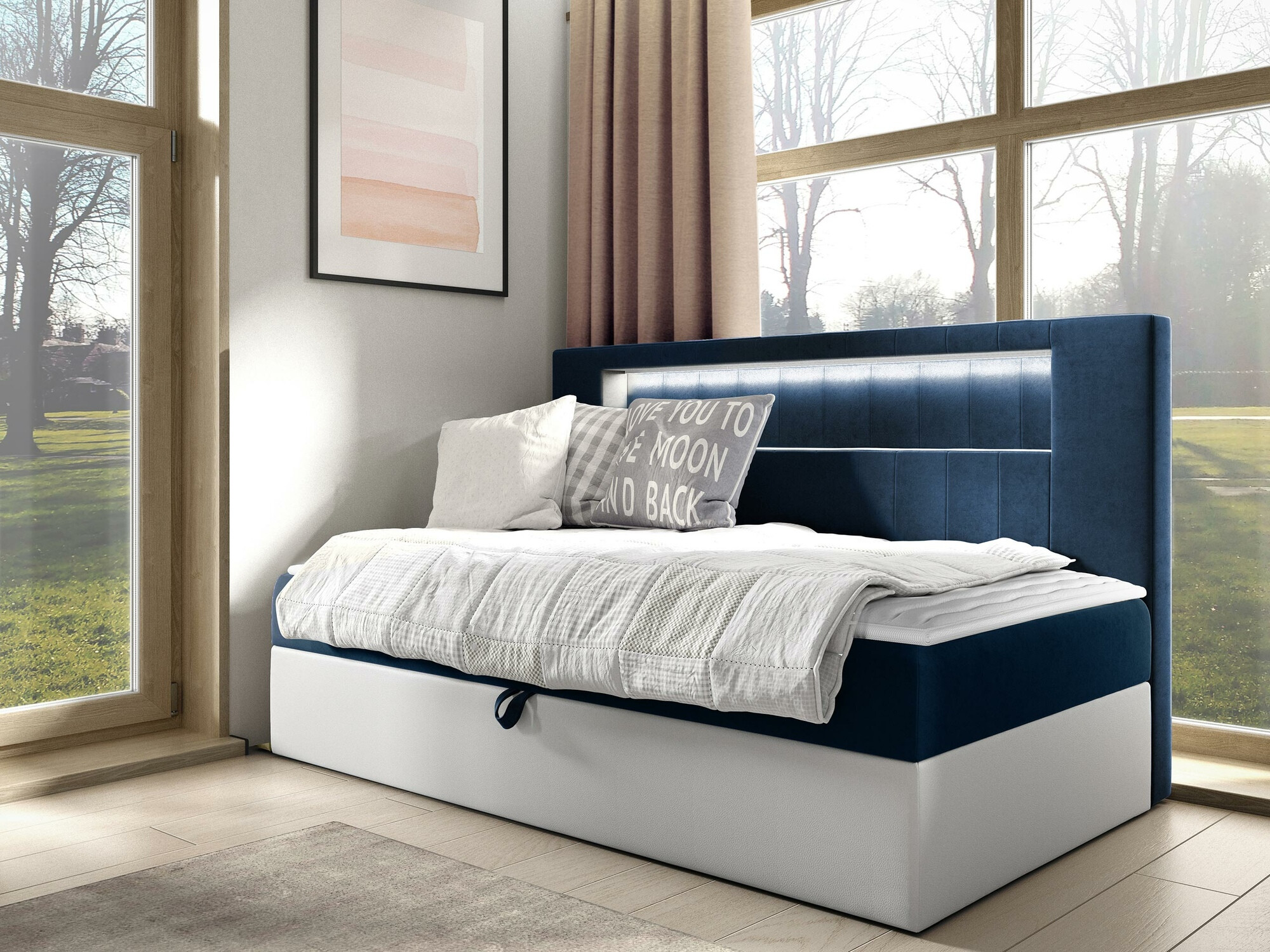 Boxspring krevet Baltimore 168 (Soft 017 + Fresh 11)