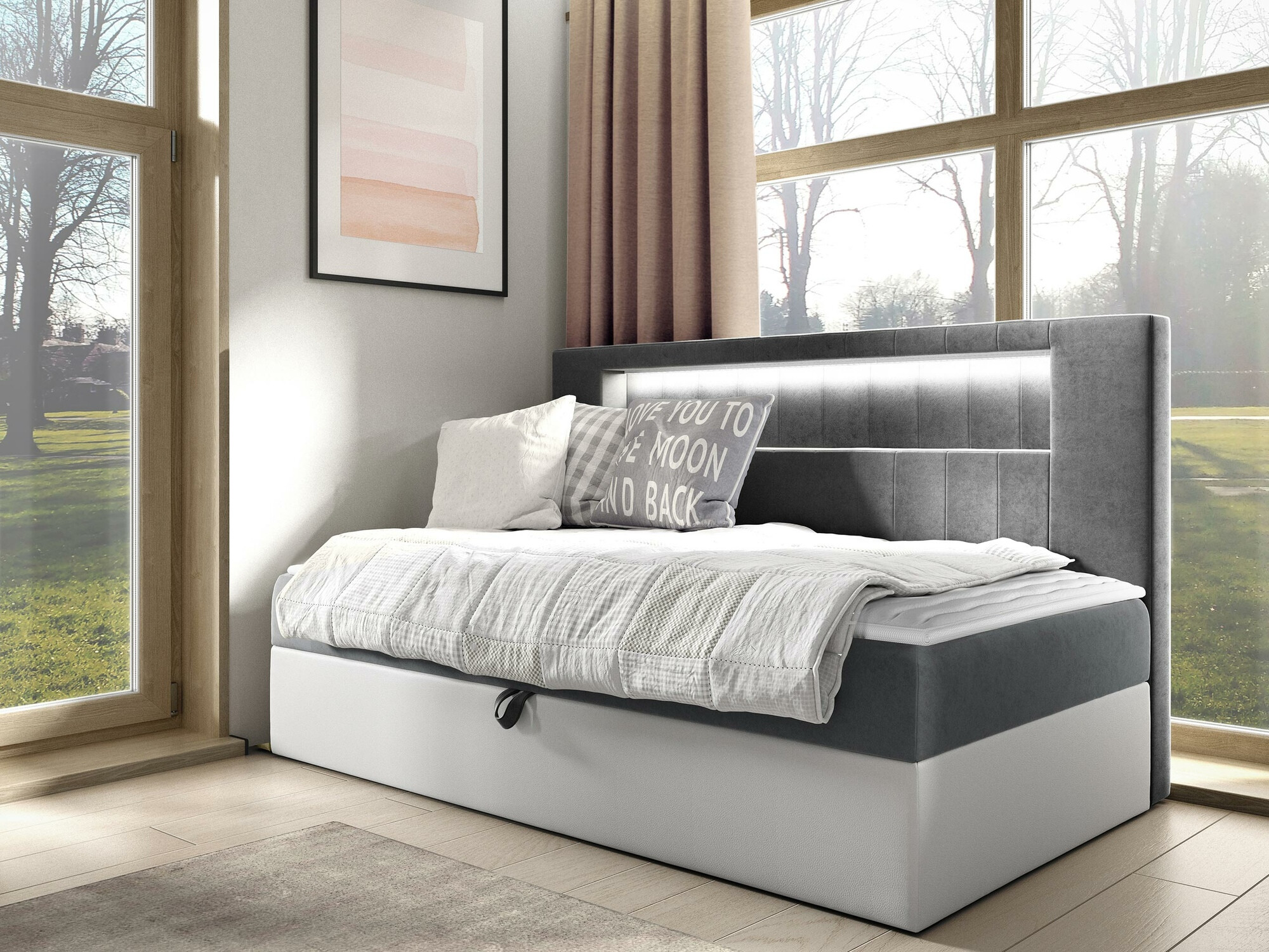 Boxspring krevet Baltimore 168 (Soft 017 + Fresh 14)