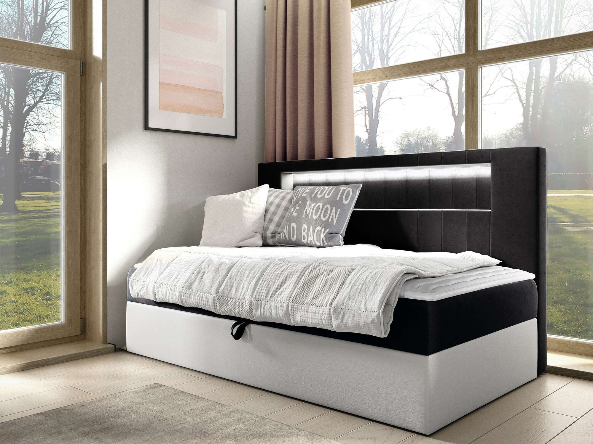 Boxspring krevet Baltimore 168 (Soft 017 + Fresh 17)