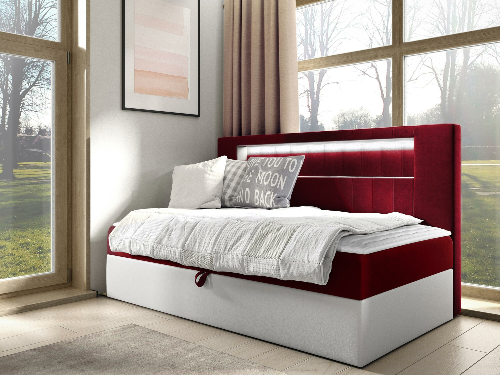 Boxspring krevet Baltimore 168 (Soft 017 + Fresh 8)