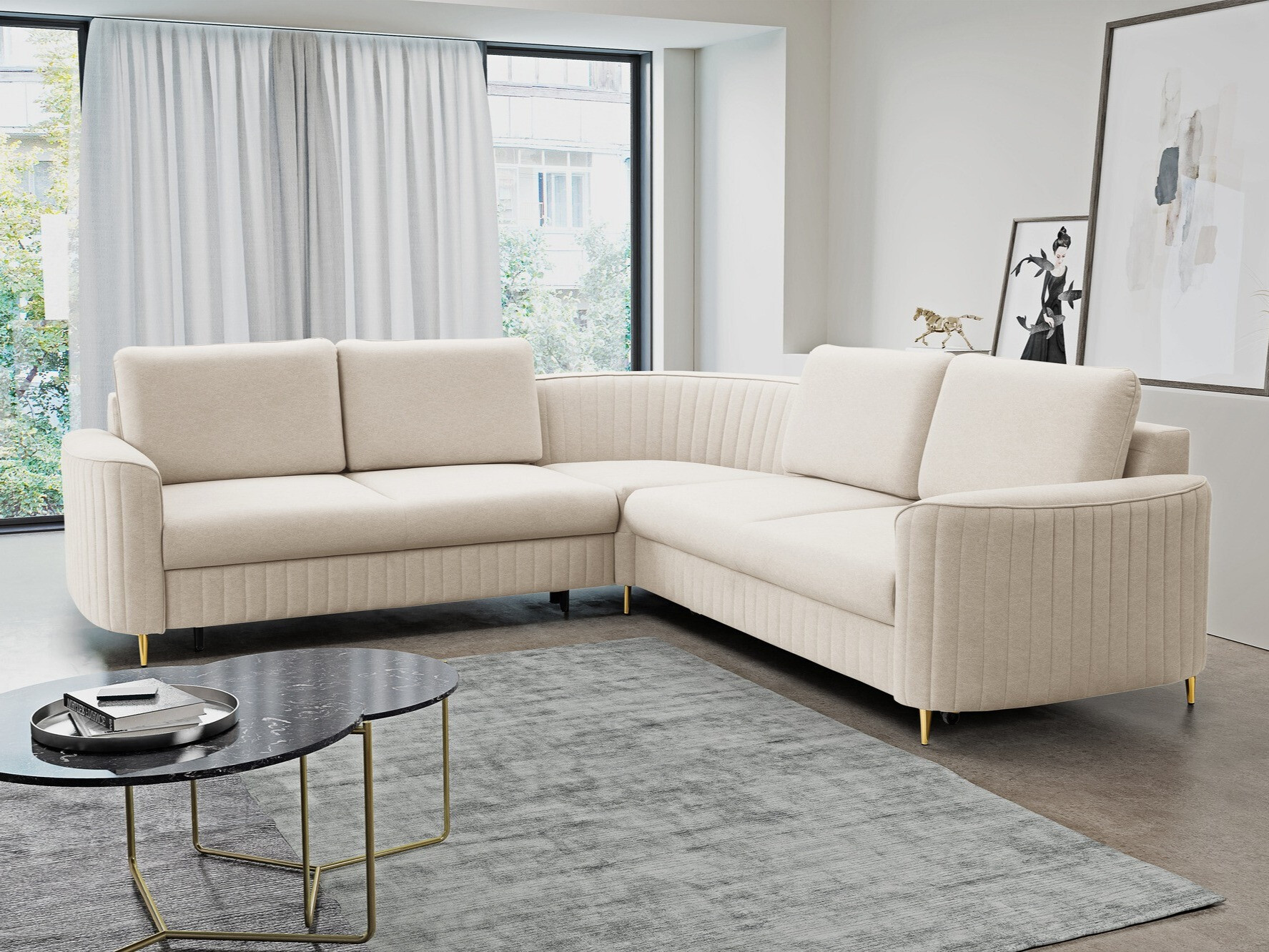 Ugaona sofa Kingston 157 (Castel 03)